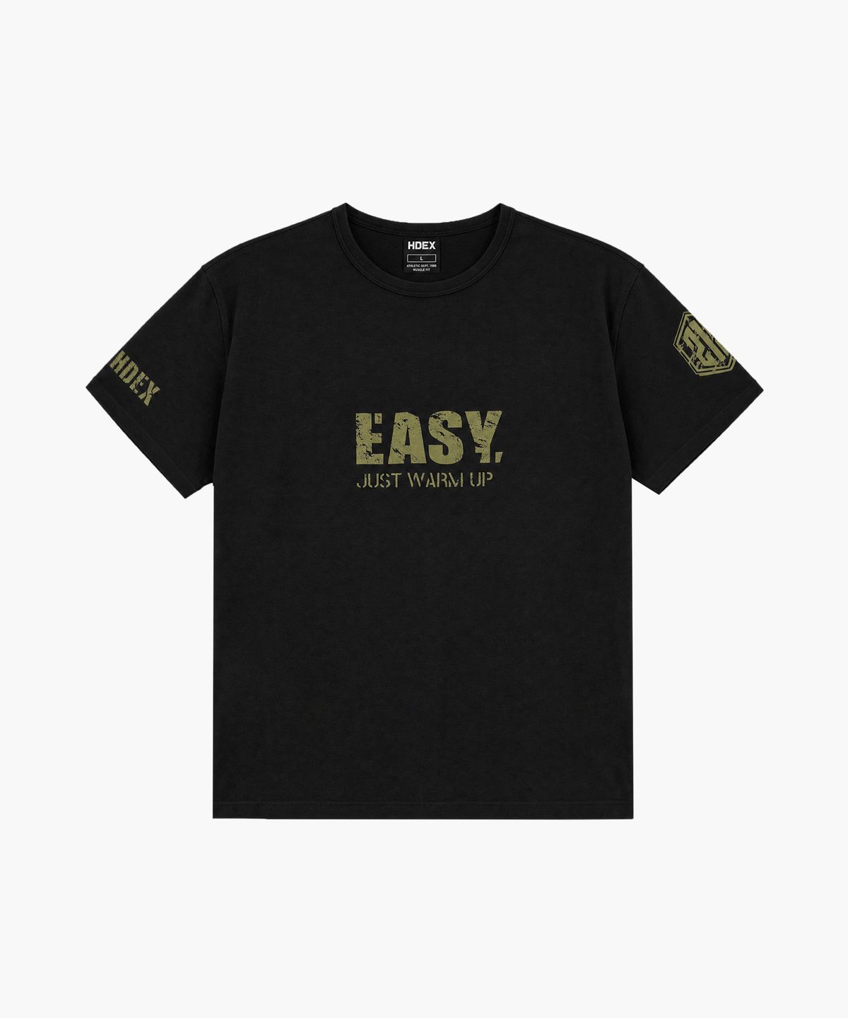 에이치덱스(HDEX) EJWU 머슬핏 숏 슬리브 (Black)