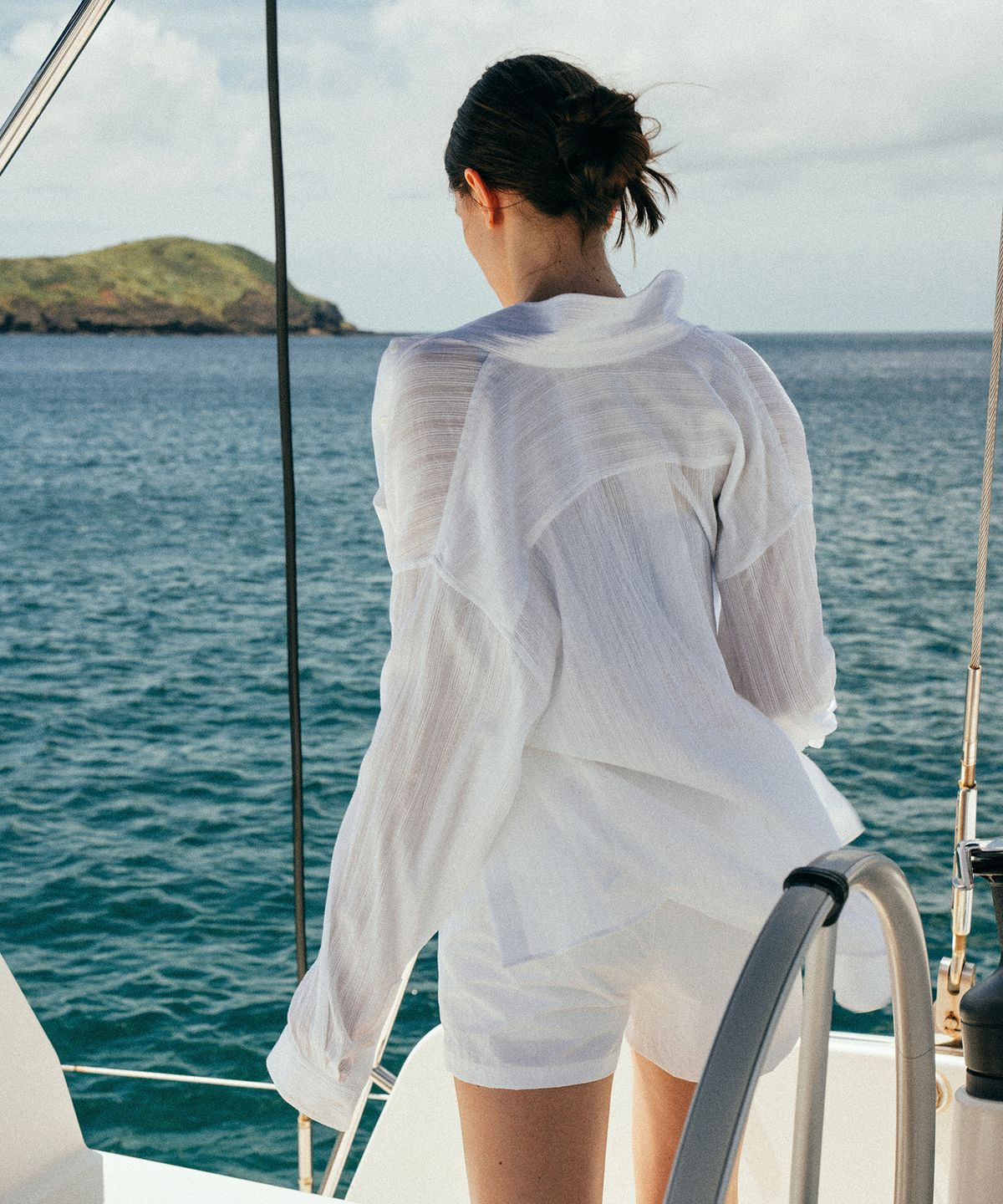 라메레이(LAMEREI) Summer White Shirt[LMBFSU25SH5301]-White