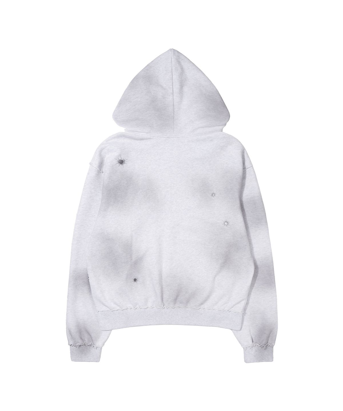 팬시클럽(FANCY CLUB) 로스트 타깃 후드 집업 (WHITE MELANGE) F26ZA512