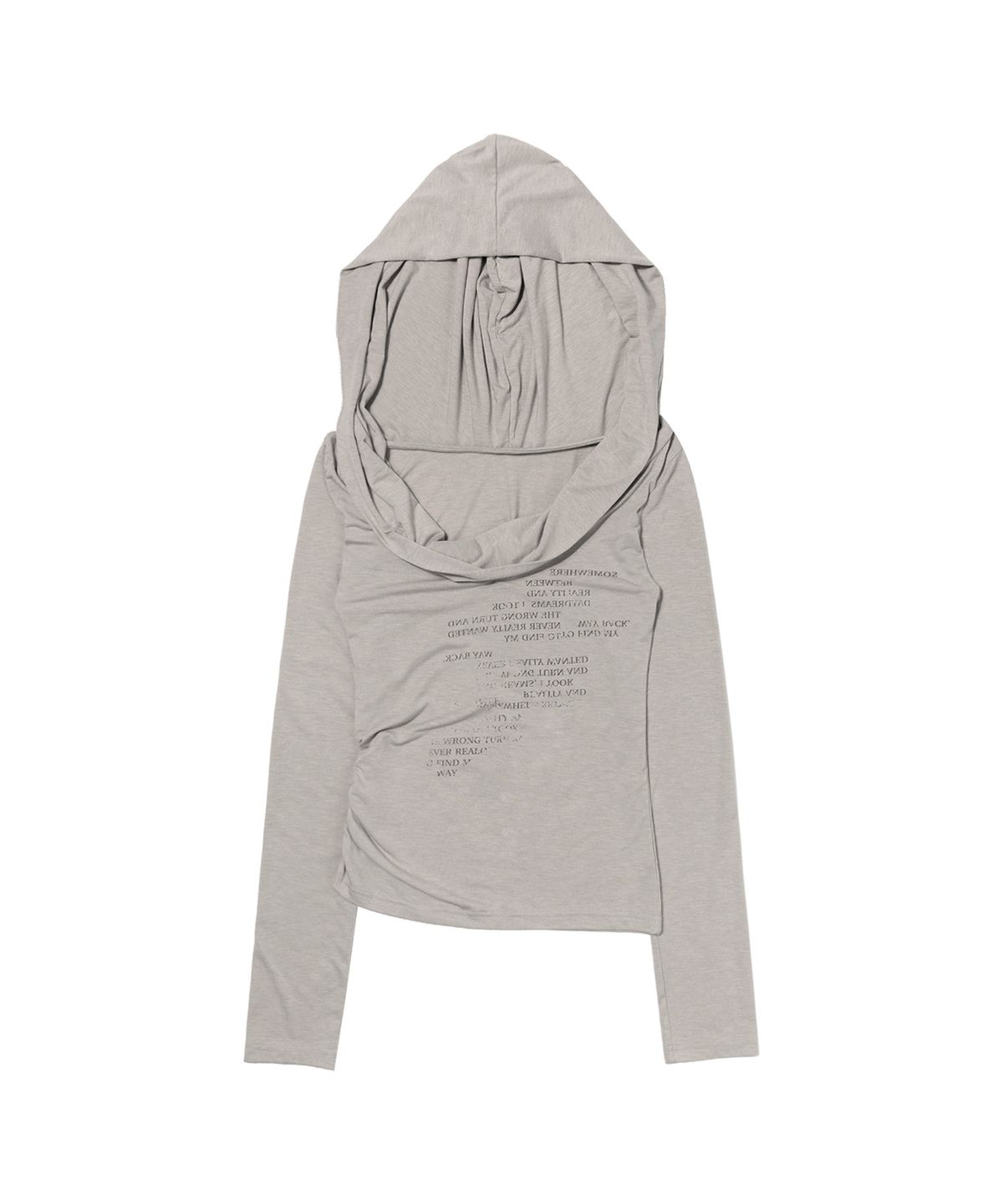 팬시클럽(FANCY CLUB) 드레이프 후디 롱슬리브 (LIGHT GRAY) F26ZB521