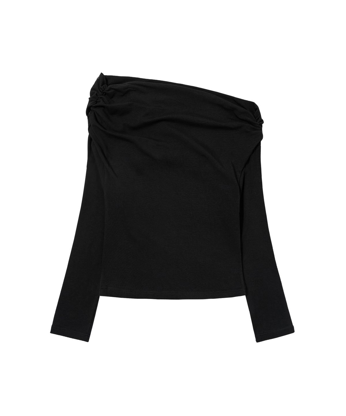 팬시클럽(FANCY CLUB) 아일렛 카울 원숄더 탑 (BLACK) F26ZB520