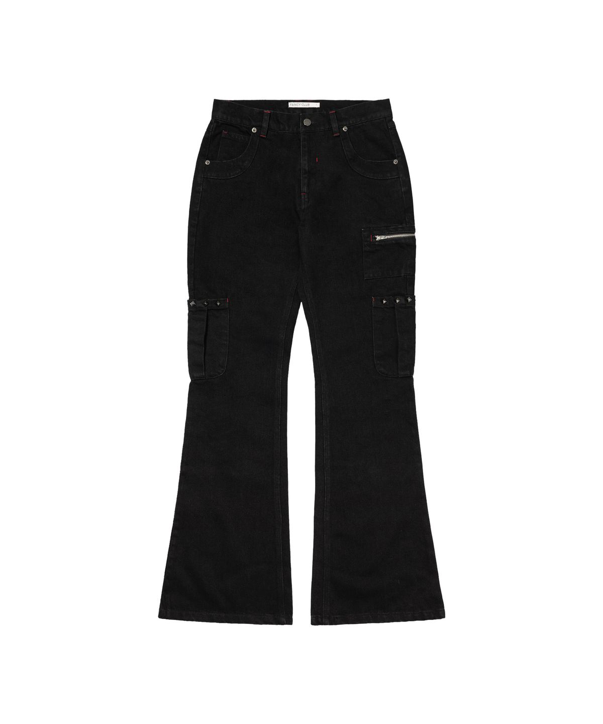 팬시클럽(FANCY CLUB) 스티치 코튼 카고 팬츠 (BLACK) F26ZD466