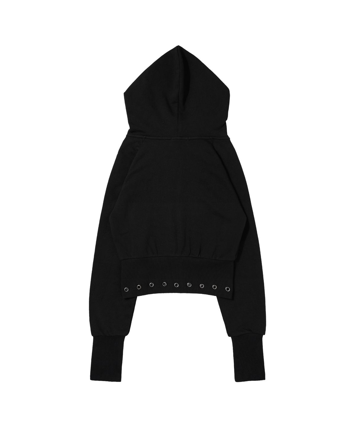 팬시클럽(FANCY CLUB) 아일렛 리브드 후드 집업 (BLACK) F26ZA510