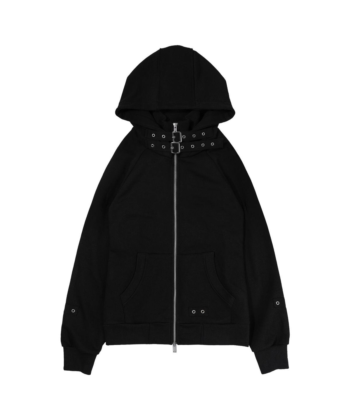 팬시클럽(FANCY CLUB) 레이어 버클 후드 집업 (BLACK) F26ZA509