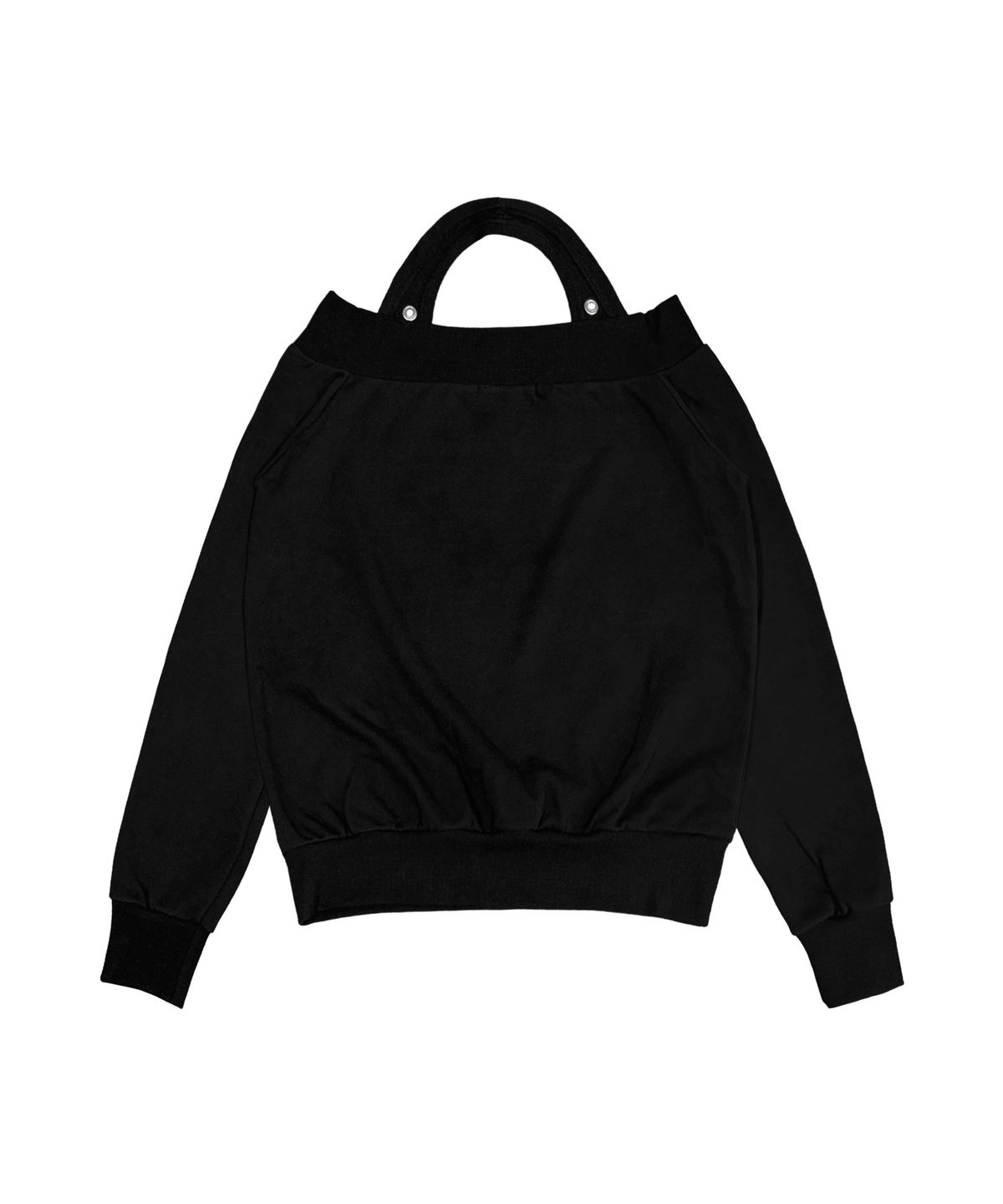 팬시클럽(FANCY CLUB) 아일렛 홀터 스웻 오프숄더 (BLACK) F26ZB534