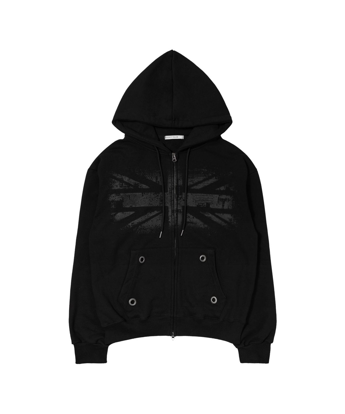 팬시클럽(FANCY CLUB) 유니언잭 후드 집업 (BLACK) F26ZA515