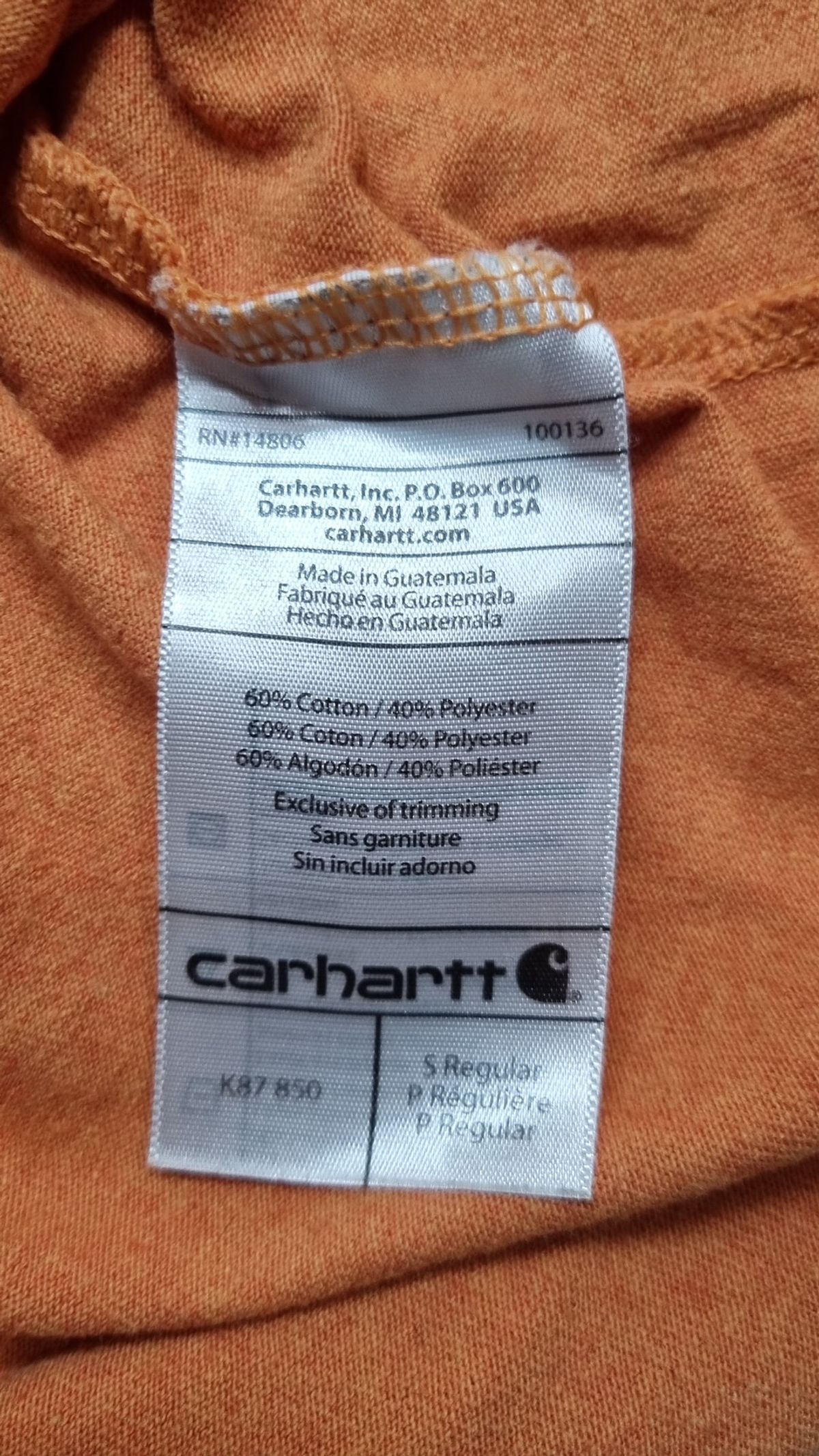 칼하트(CARHARTT) 반소매 티셔츠 S