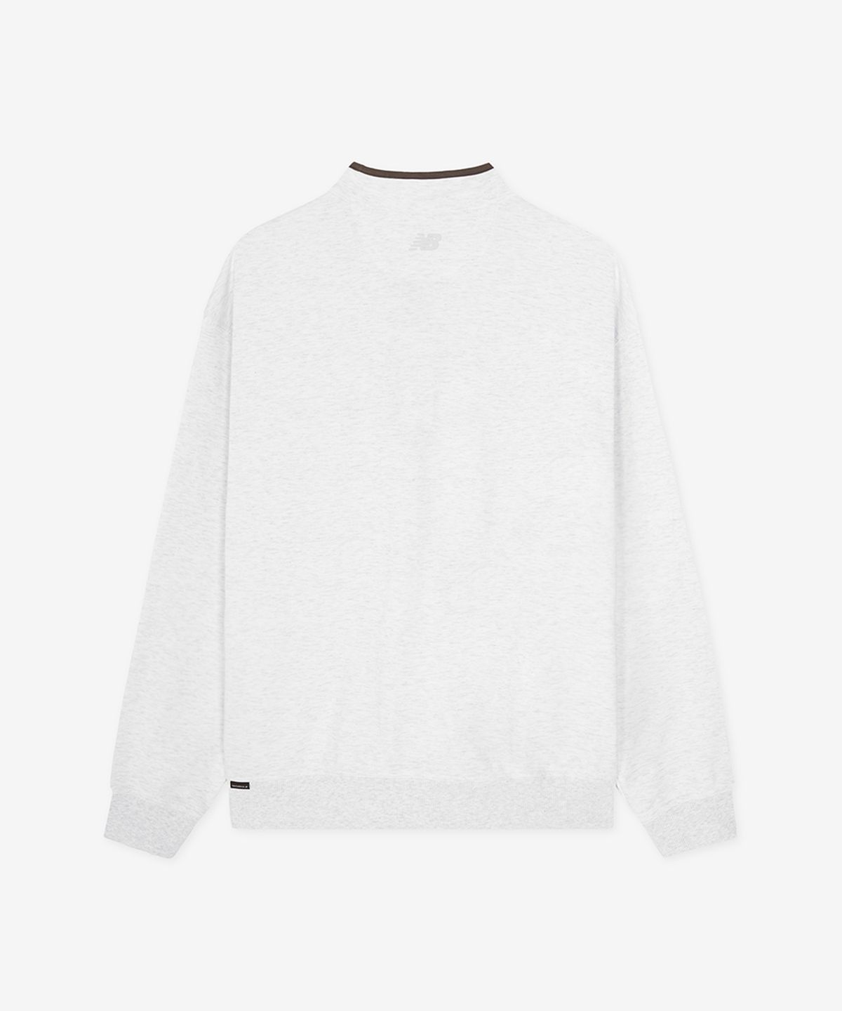 뉴발란스(NEW BALANCE) NBNCG41823 / UNI 에센셜 클래식 반집업 배색 맨투맨 (A/GRAY)