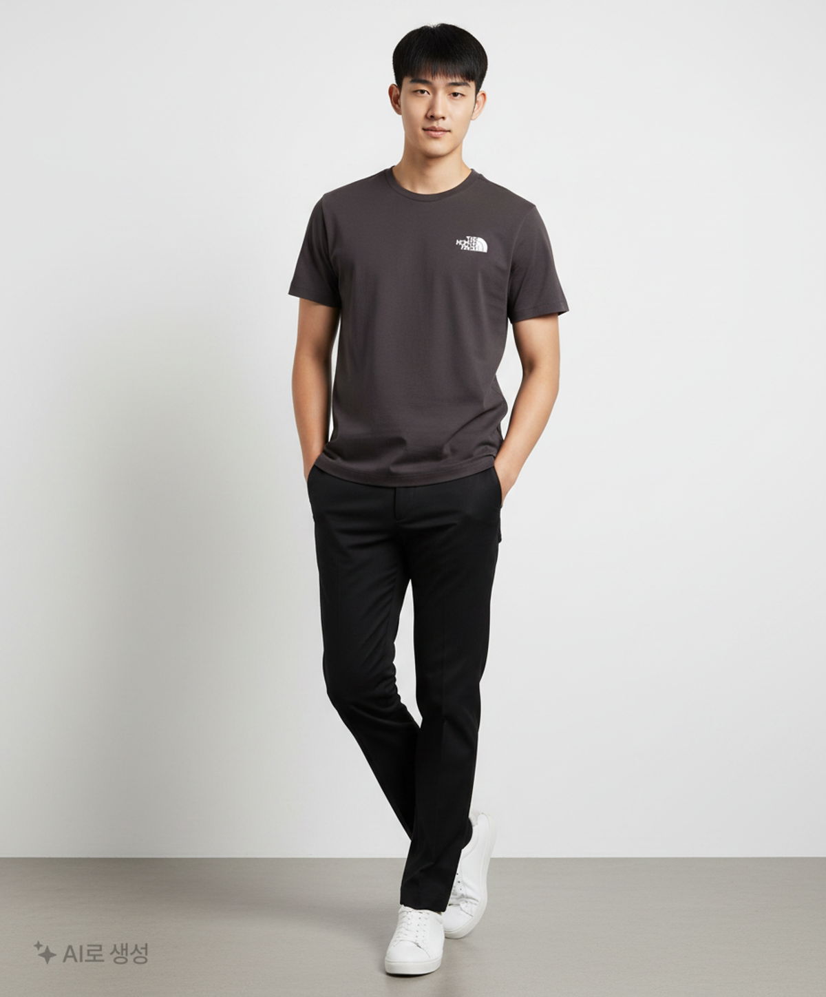노스페이스(THE NORTH FACE) NT7UP47A 코튼 베이직 반팔 라운드티 M