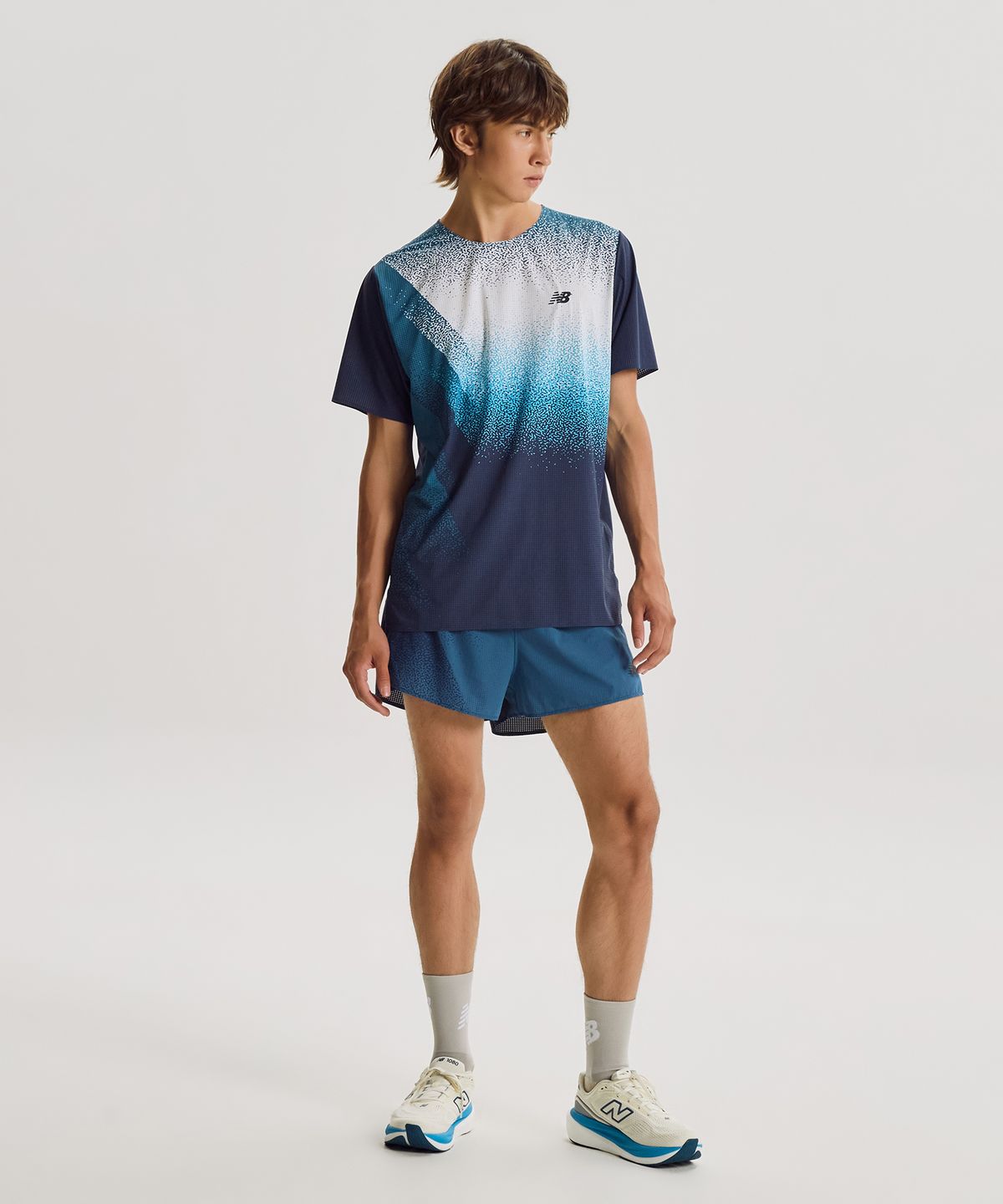 뉴발란스(NEW BALANCE) NBNVG36311 / MEN RC Ultra Light 3인치 쇼츠 (L/BLUE)