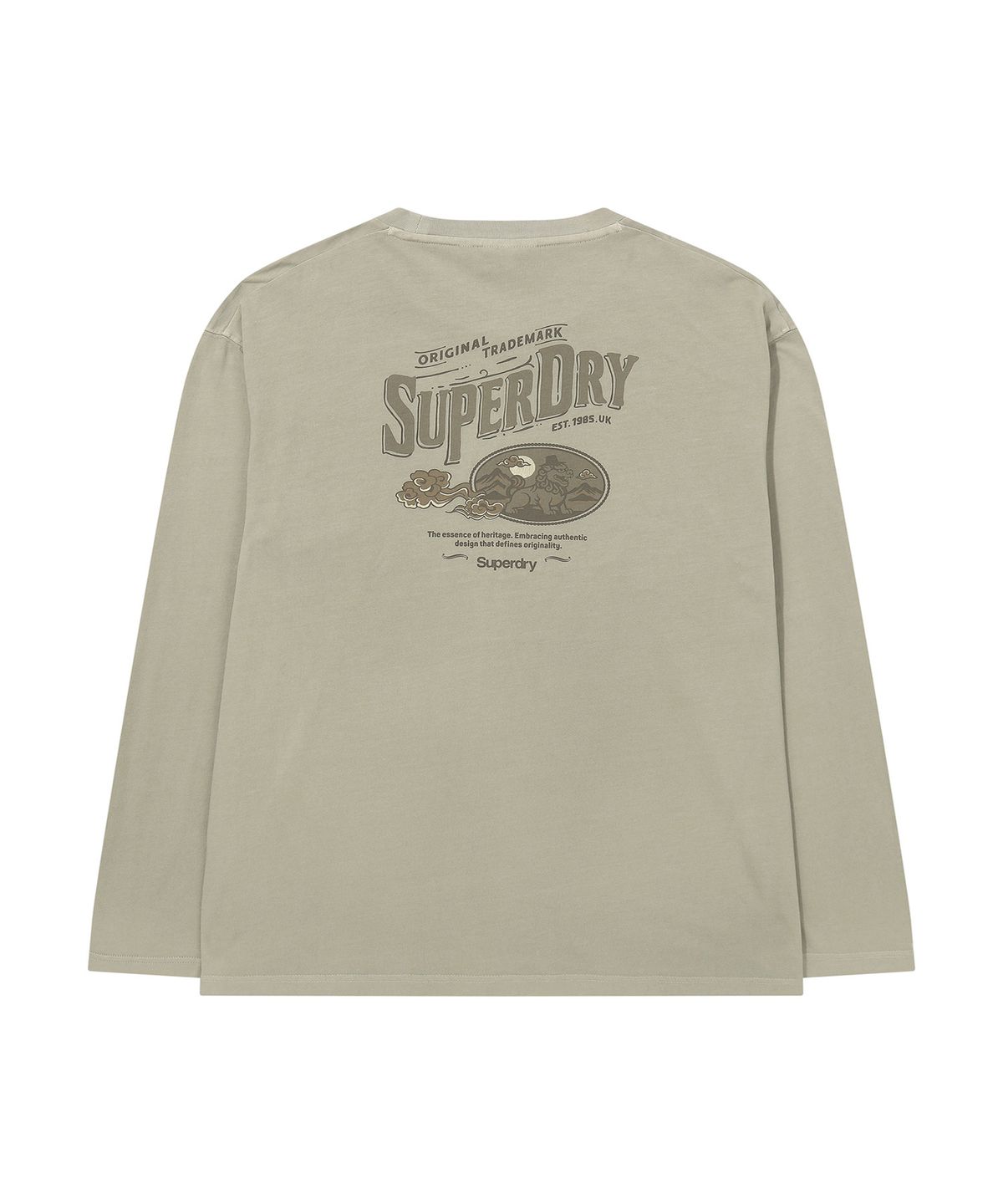 슈퍼드라이(SUPERDRY) 다잉 해치 롱티 다크 베이지 SDUILDQ07DBE