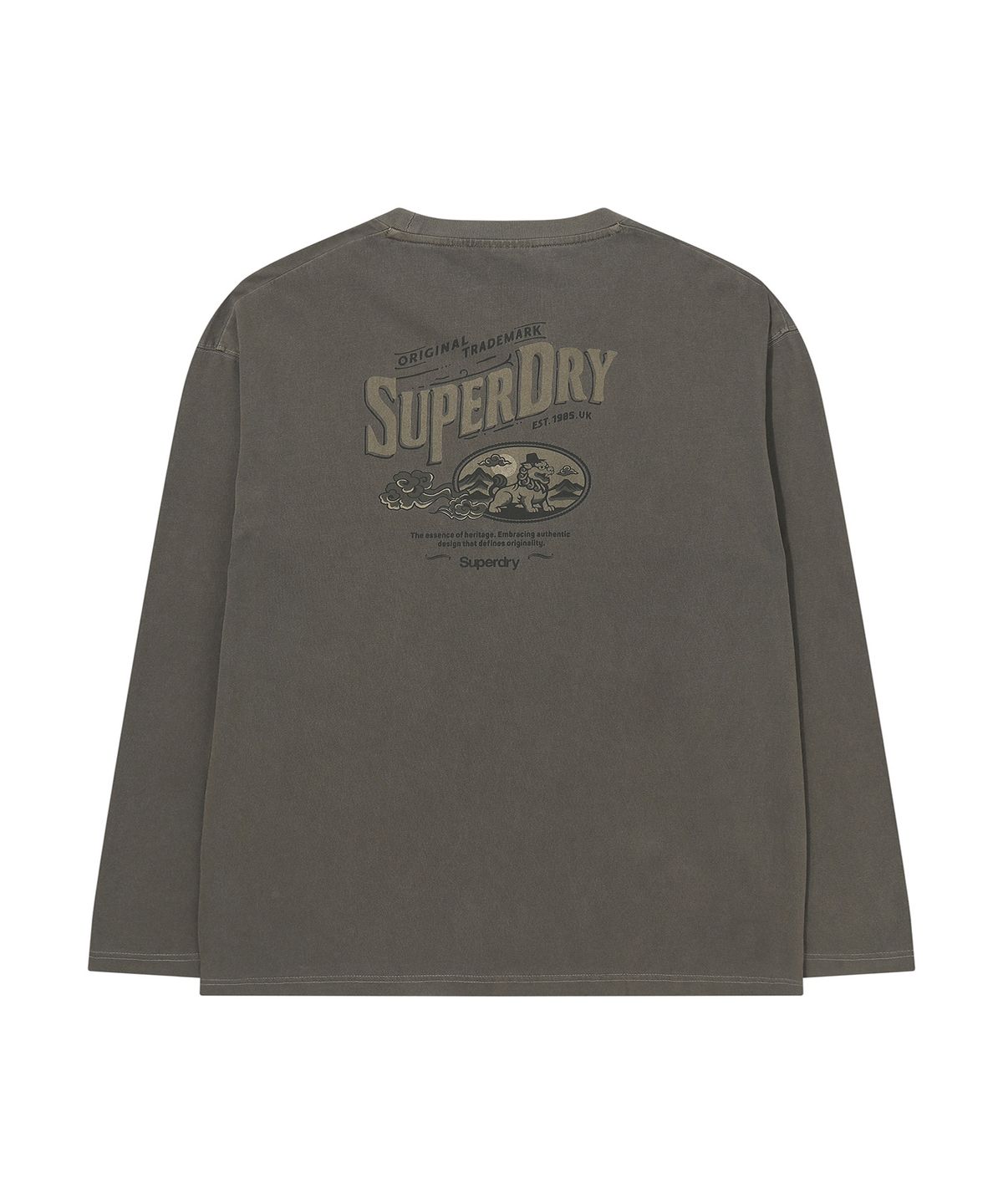 슈퍼드라이(SUPERDRY) 다잉 해치 롱티 다크 카키 SDUILDQ07DKH
