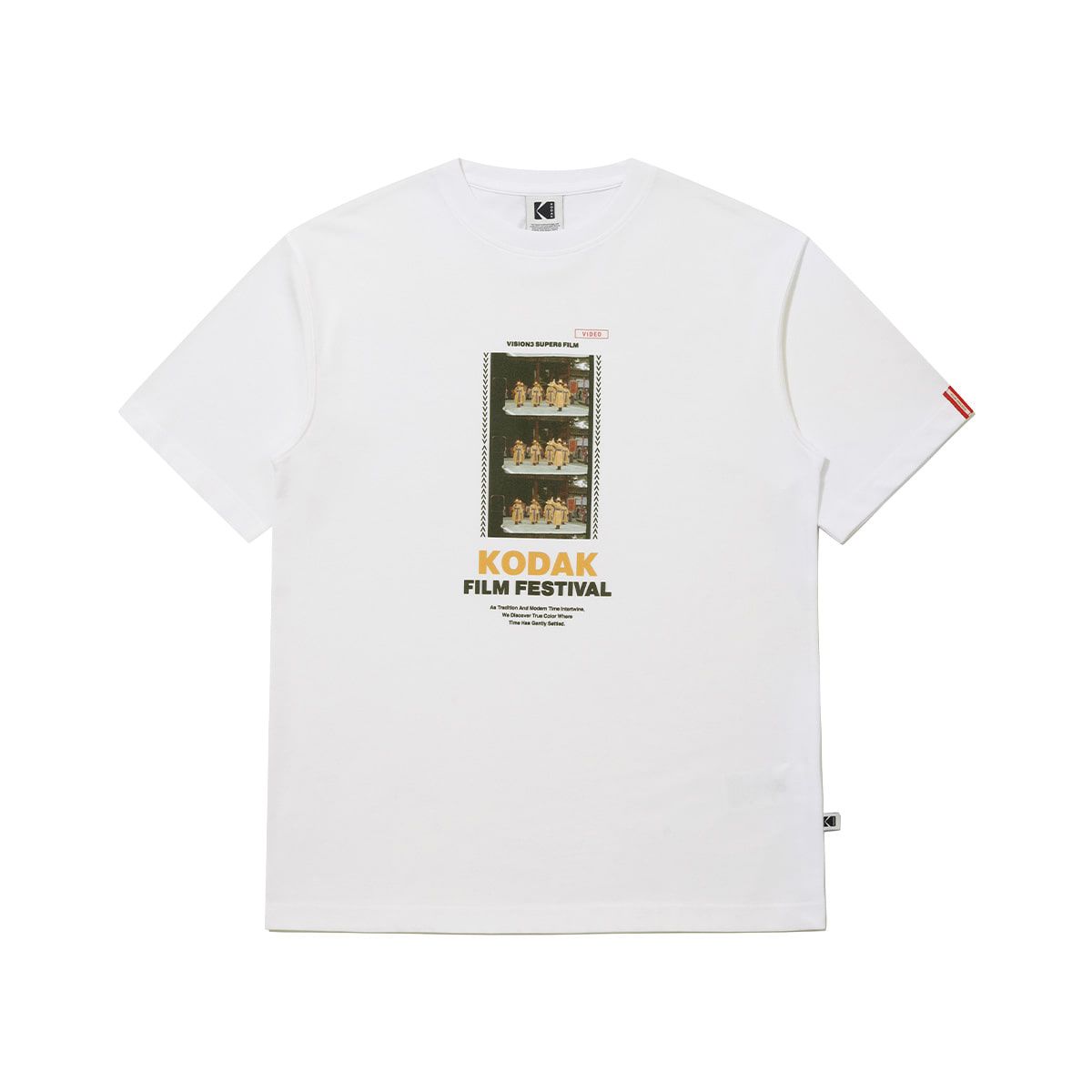 코닥(KODAK) 필름 페스티벌 프레임 반팔 티셔츠 WHITE