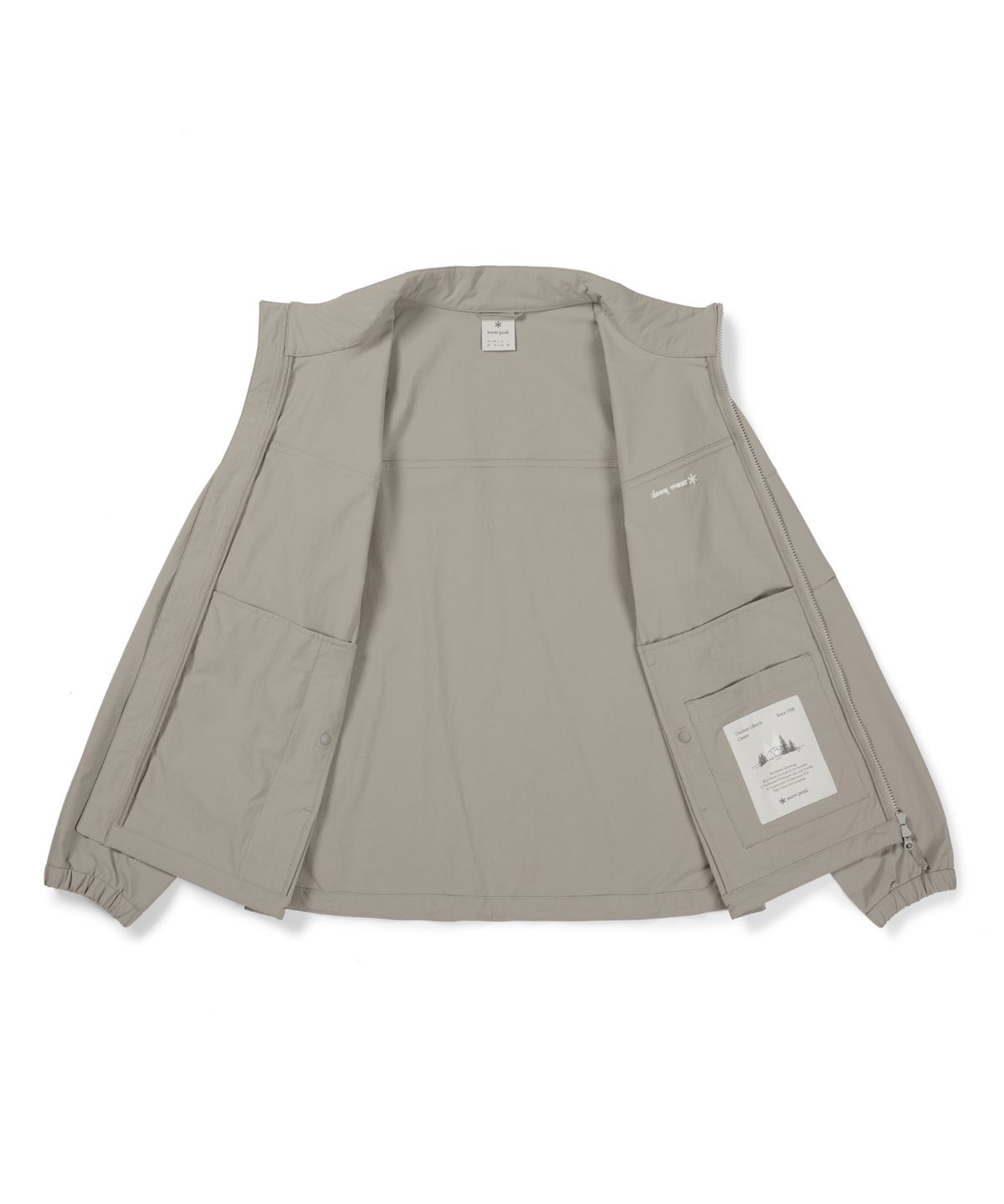 스노우피크 어패럴(SNOWPEAK APPAREL) 루트 스탠드넥 바람막이 (S26FMRWB68) Khaki Gray