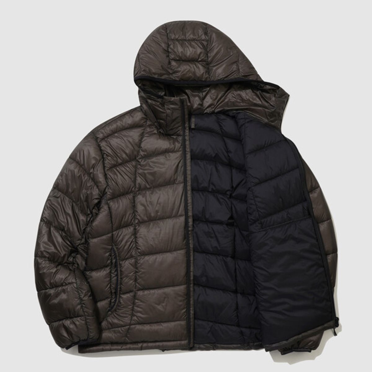 엄브로(UMBRO) 엑스레이 후드 경량 패딩 자켓 블랙 UR421CPJO1