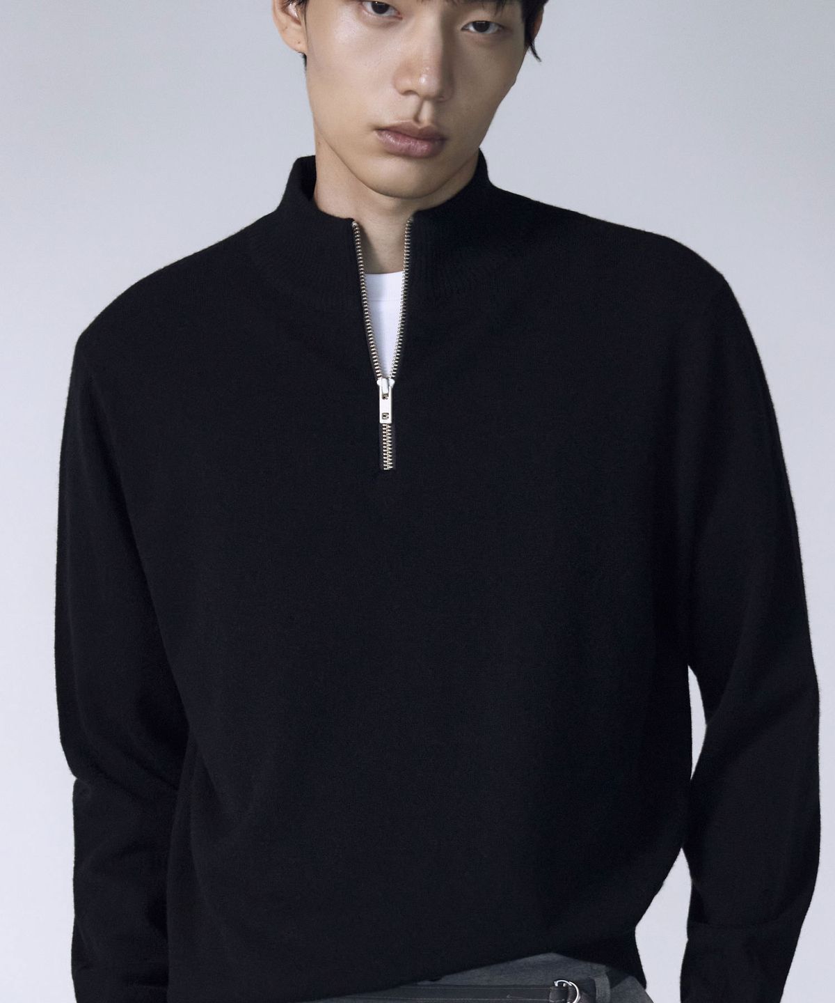더니트컴퍼니(THEKNITCOMPANY) 울 캐시미어 하프 집업 스웨터 6color