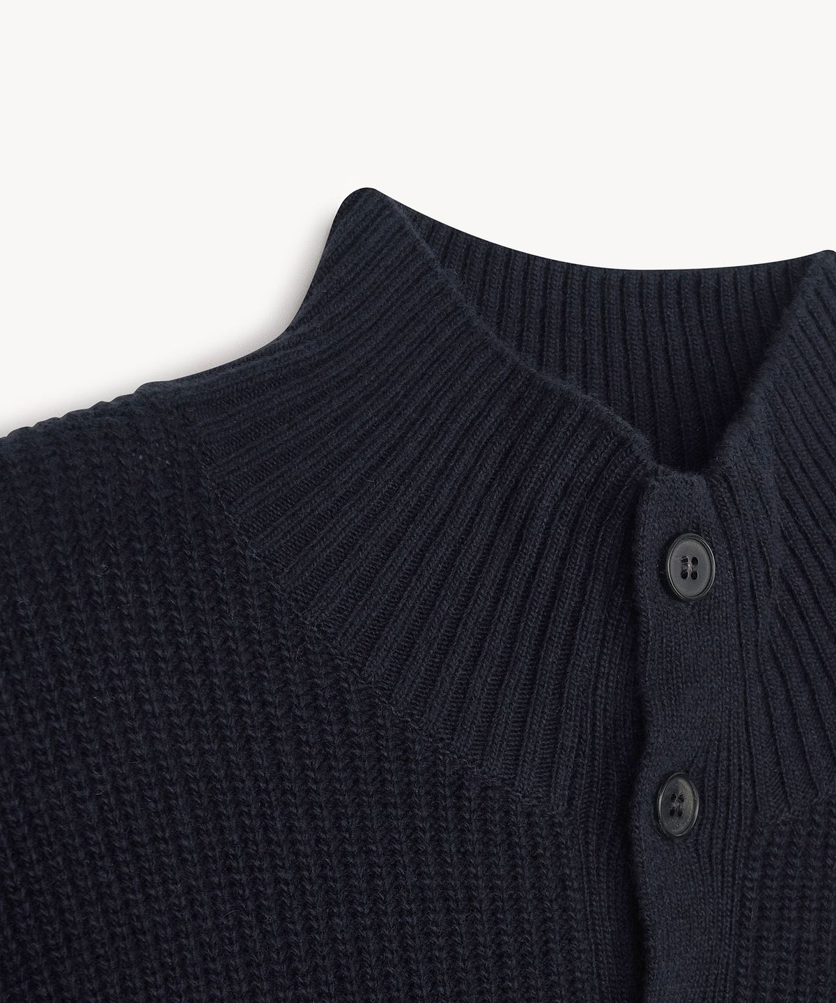 더니트컴퍼니(THEKNITCOMPANY) 폭스 블렌디드 하프 버튼 스웨터 3color
