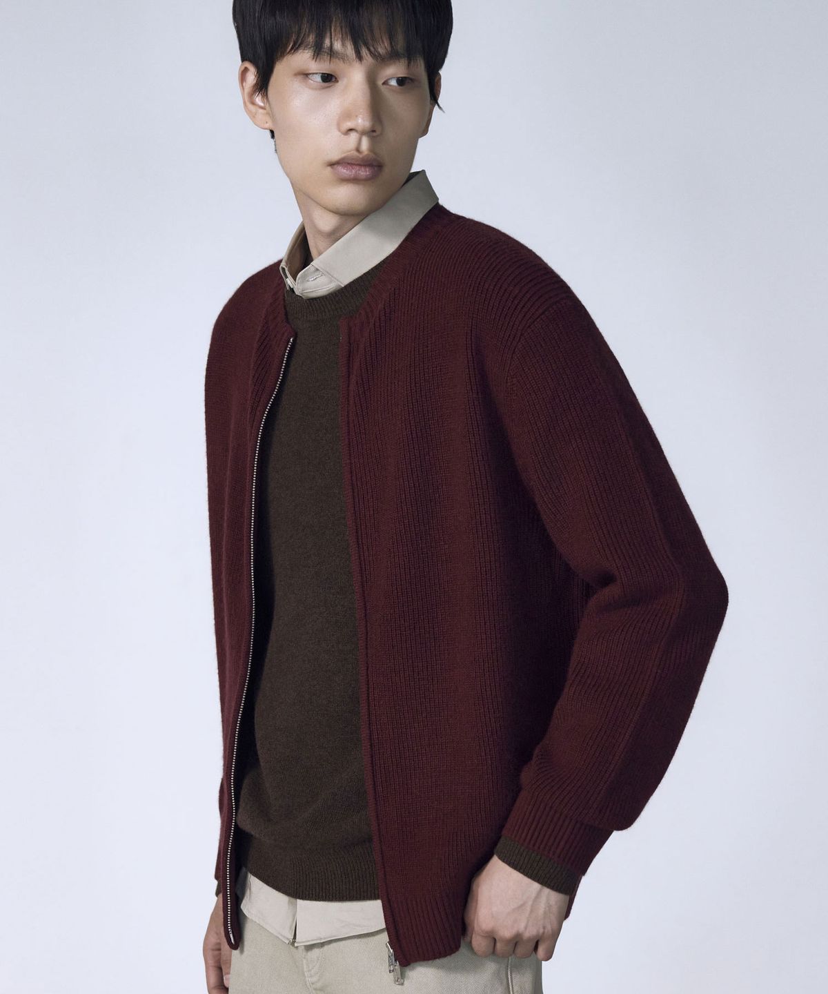 더니트컴퍼니(THEKNITCOMPANY) 폭스 블렌디드 집업 가디건 3color