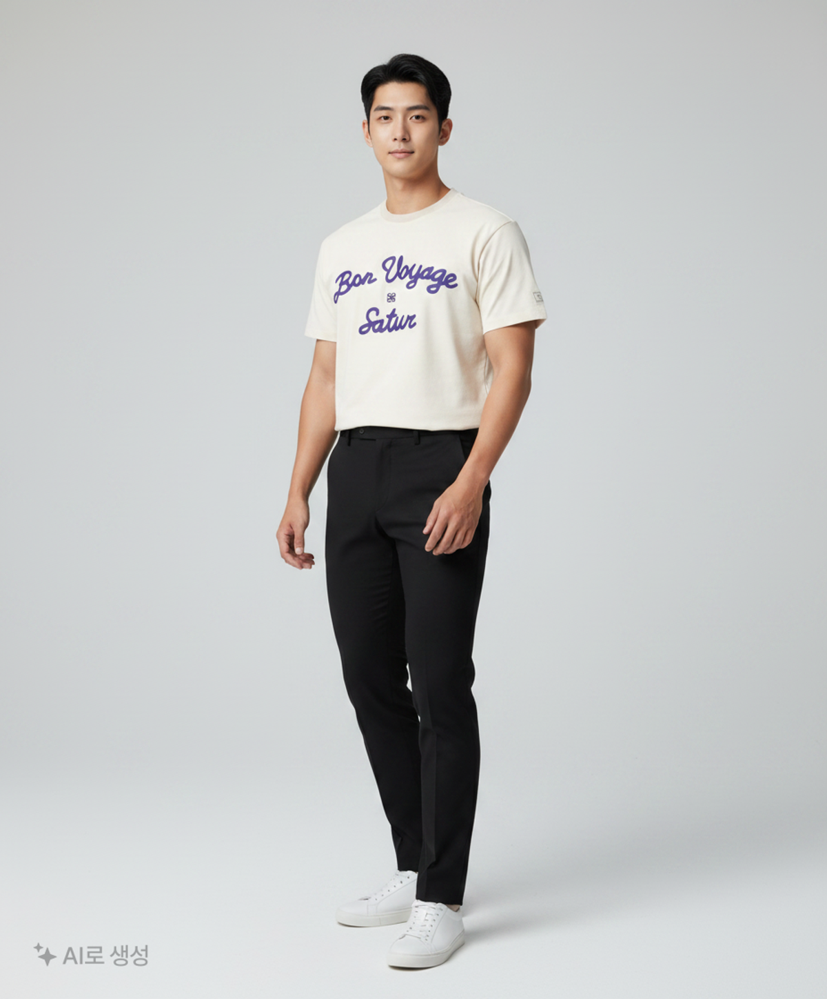 세터(SATUR) 세터 로고 자수 보야지 반팔 티셔츠 아트 네이비 M