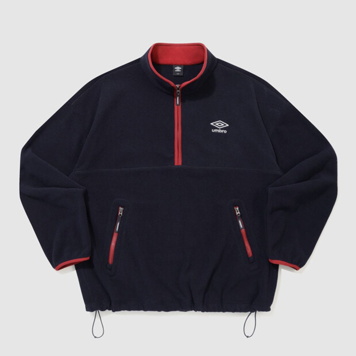 엄브로(UMBRO) 알파플리스 스탠넥 하프집업 네이비 UR423CFSN1