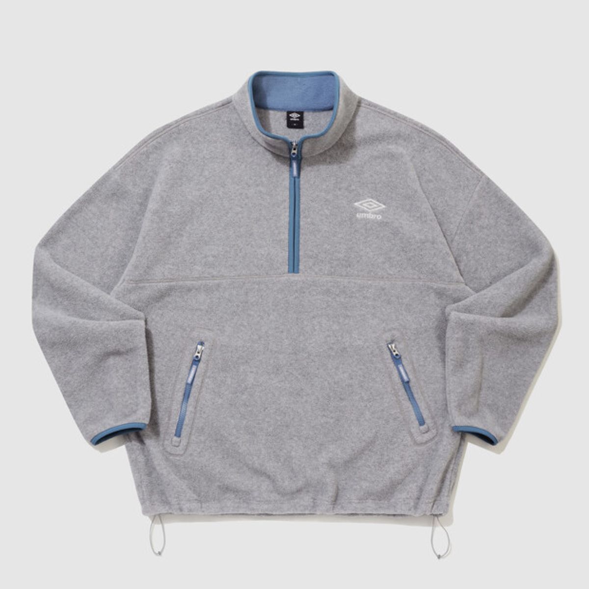 엄브로(UMBRO) 알파플리스 스탠넥 하프집업 라이트 그레이 UR423CFSN1