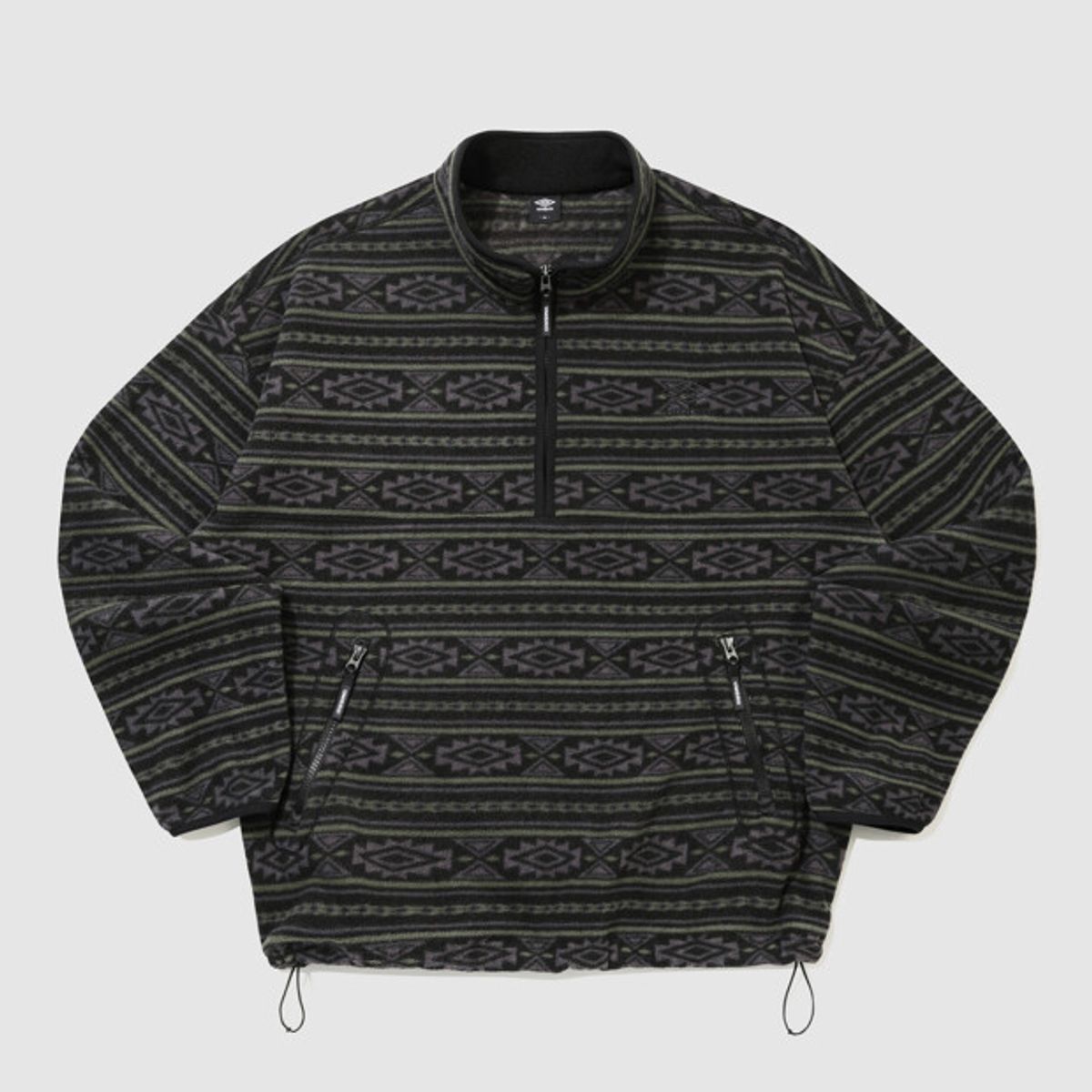 엄브로(UMBRO) 알파플리스 스탠넥 하프집업 블랙 UR423CFSN1