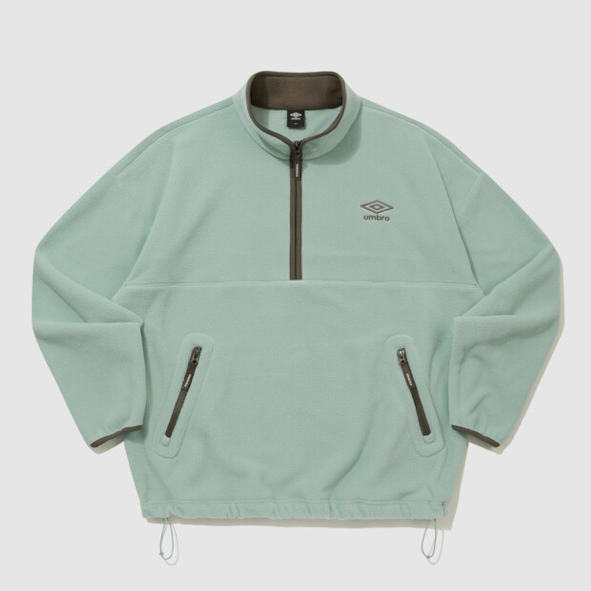 엄브로(UMBRO) 알파플리스 스탠넥 하프집업 민트 UR423CFSN1