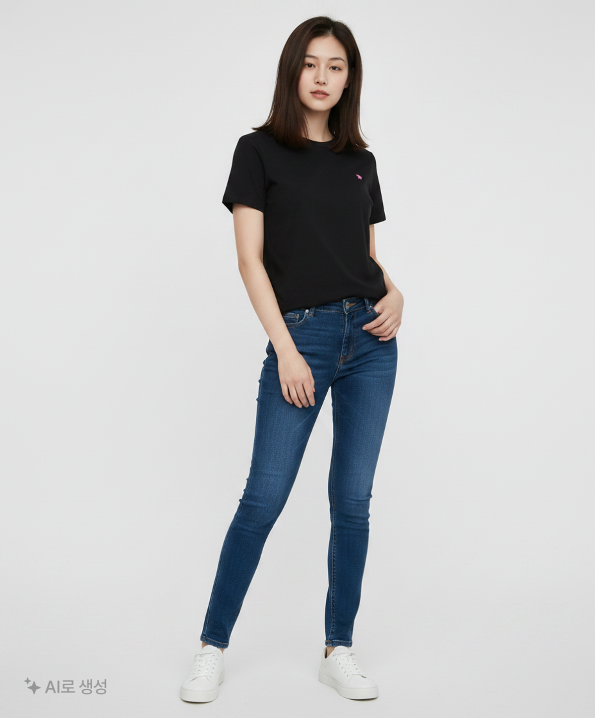 유에스 폴로 어신(USPOLOASSN) 코튼 반팔 라운드티셔츠_블랙 100