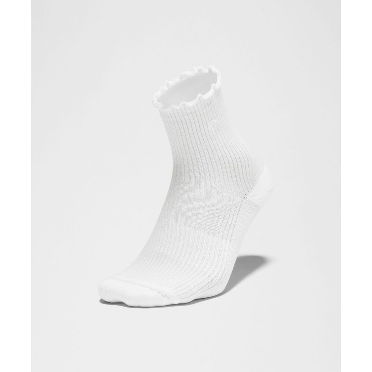 룰루레몬(LULULEMON) 유니섹스 레터스 에지 쿼터 삭스  WHT