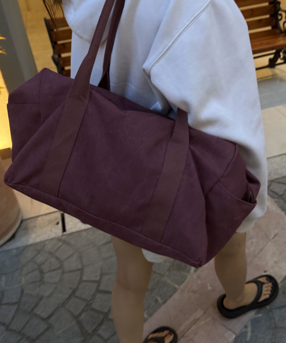 로긴 앤 로지(ROGIN N ROSIE) Vintage Boston Duffel Bag Deep Purple