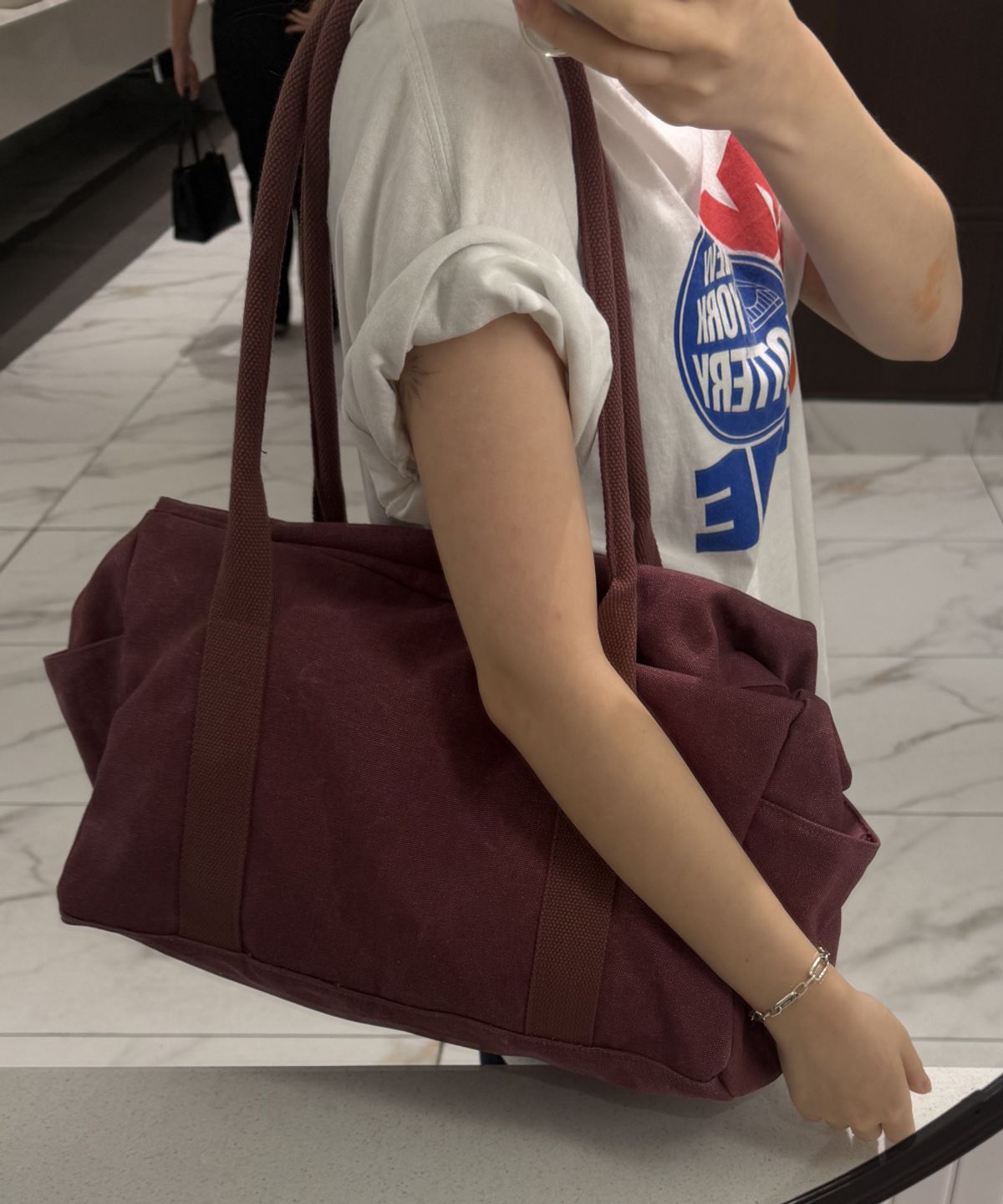 로긴 앤 로지(ROGIN N ROSIE) Vintage Boston Duffel Bag Deep Purple