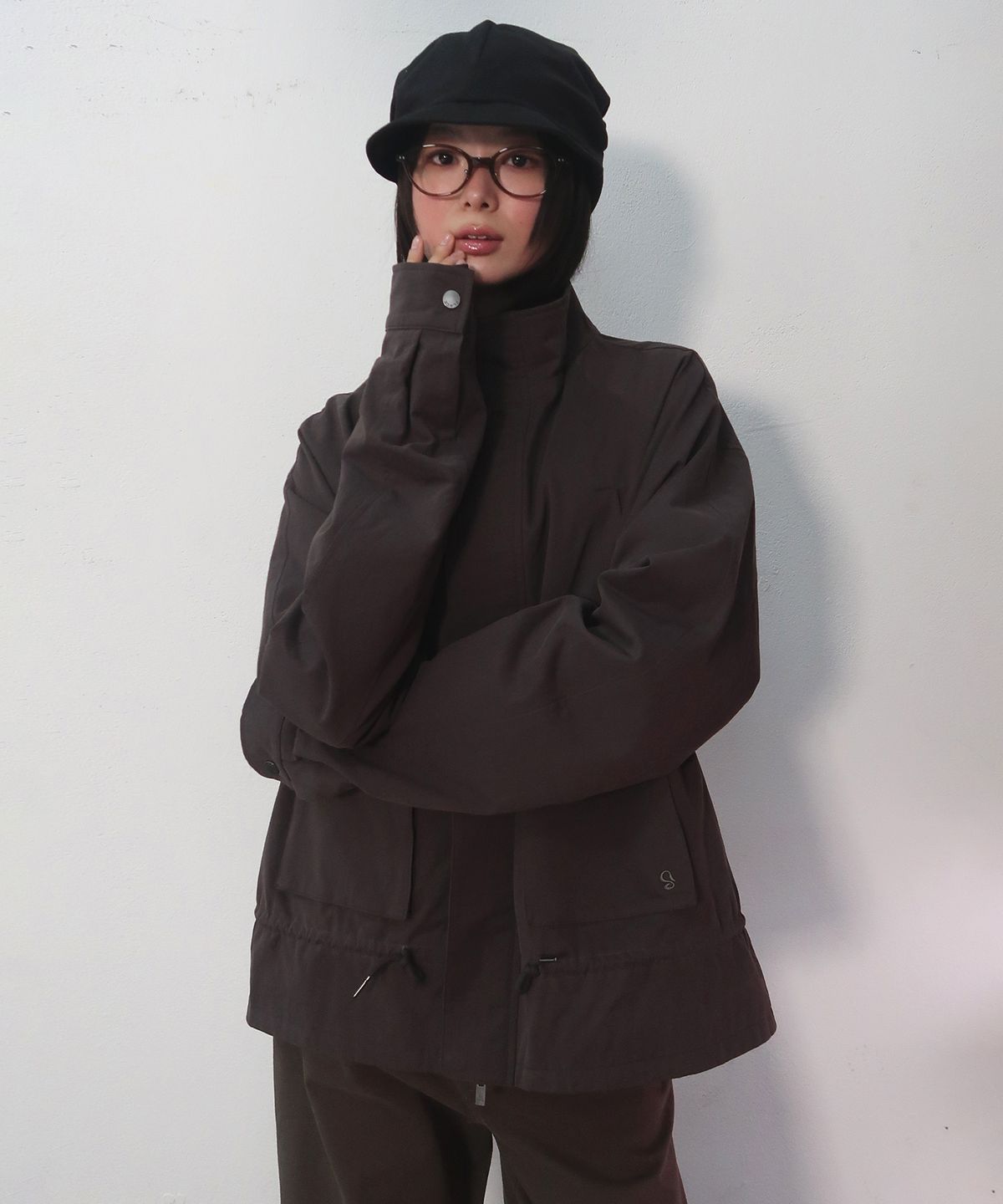 썸플레이스(SOME PLACE) 빈티지 워싱 멀티 포켓 스탠다드 유틸리티 오버핏 야상 베이직 코튼 자켓 [브라운]