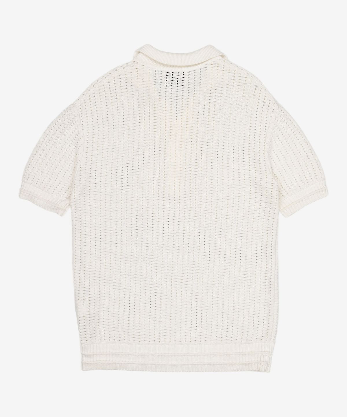 메종미네드(MAISON MINED) BUTTER CREAM KNIT HALF SHIRTS S