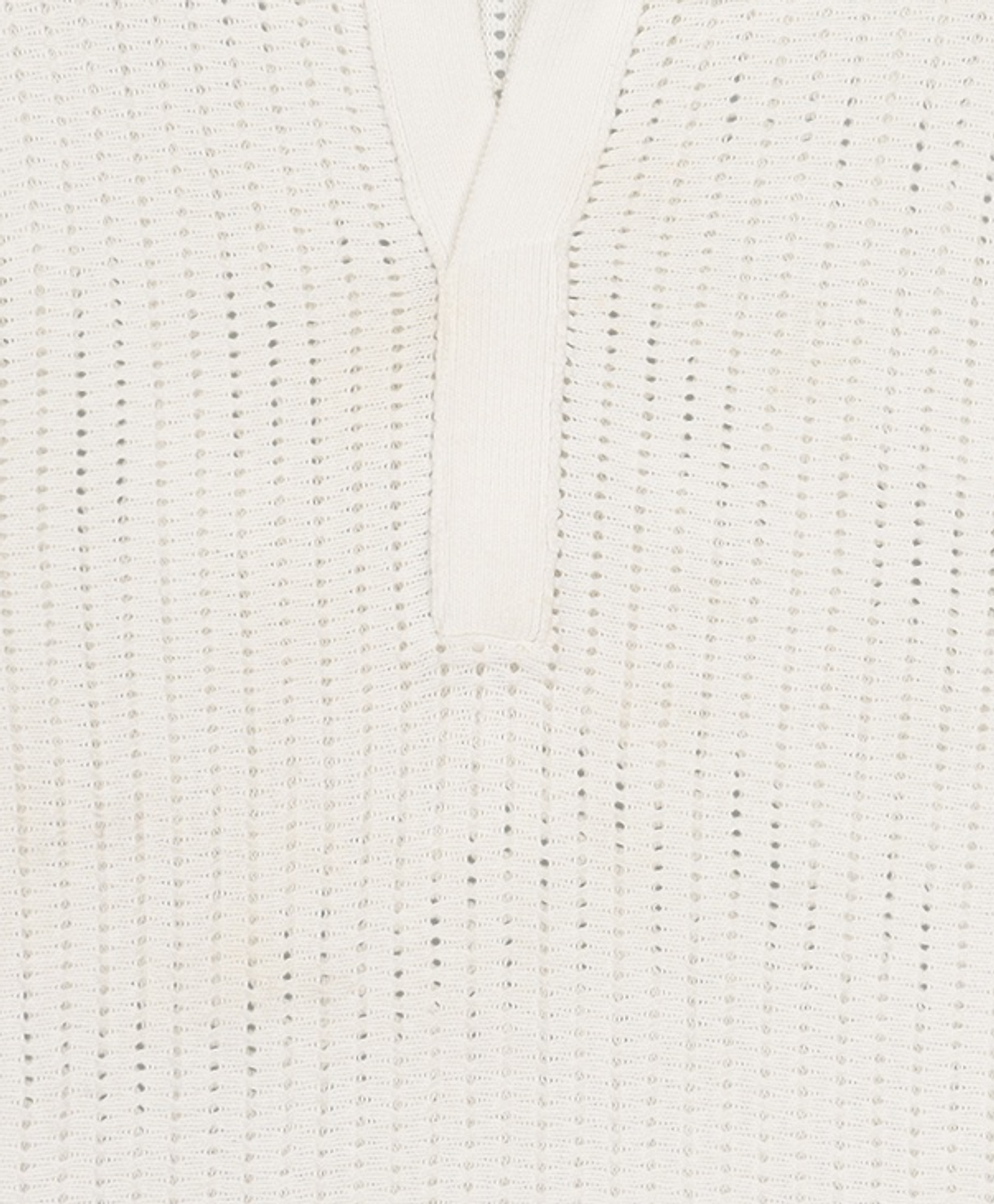 메종미네드(MAISON MINED) BUTTER CREAM KNIT HALF SHIRTS S