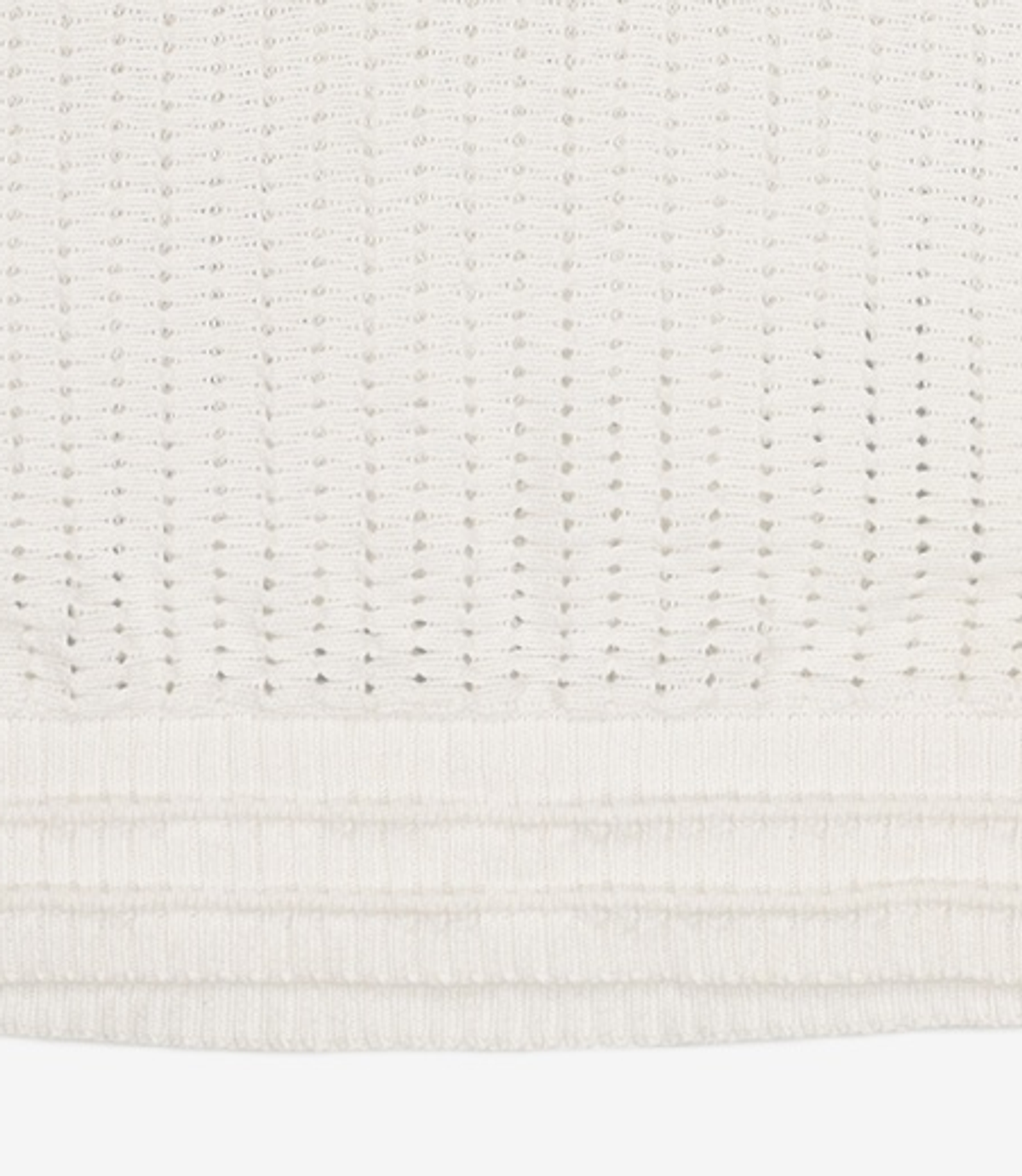 메종미네드(MAISON MINED) BUTTER CREAM KNIT HALF SHIRTS S