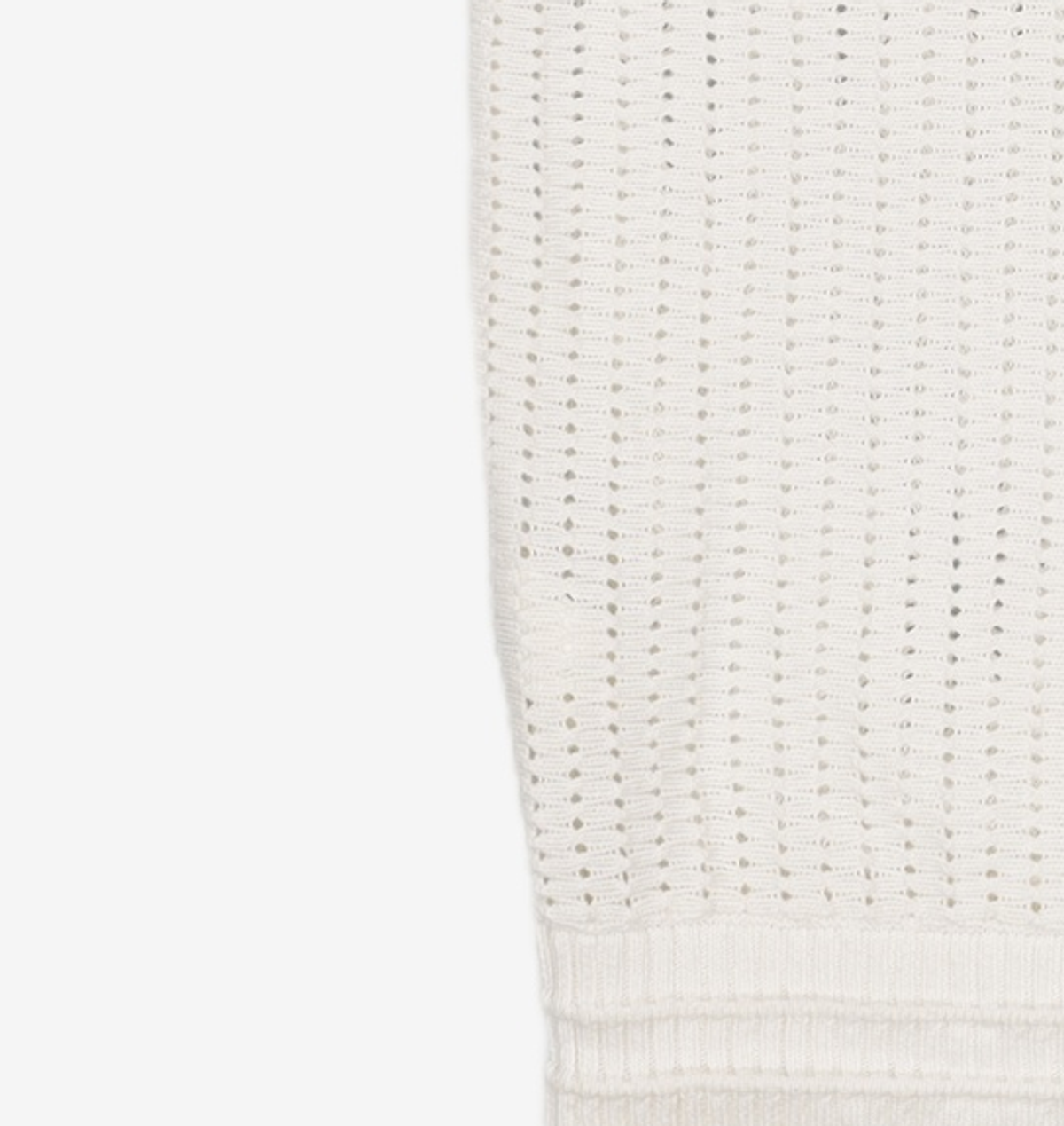 메종미네드(MAISON MINED) BUTTER CREAM KNIT HALF SHIRTS S