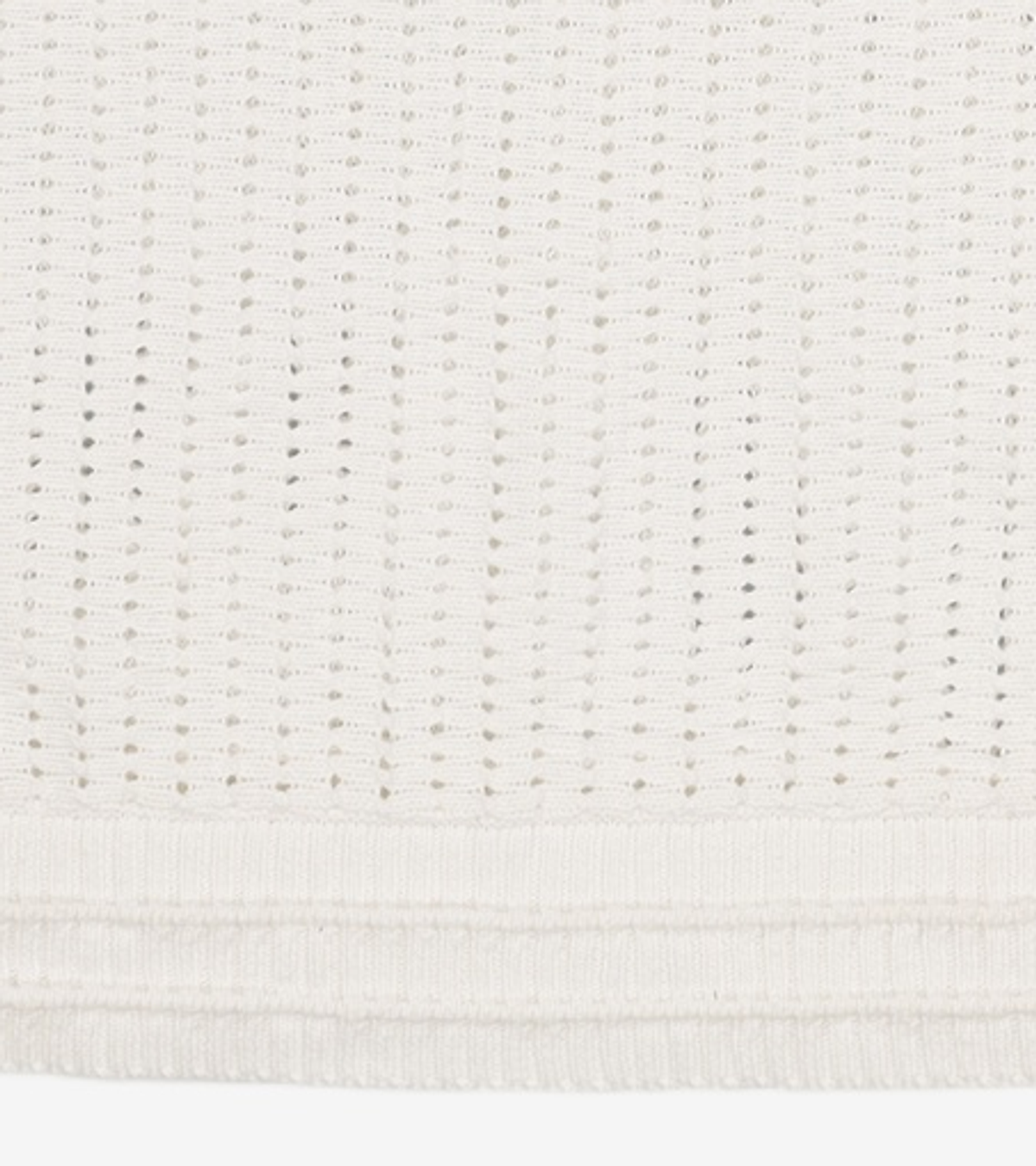메종미네드(MAISON MINED) BUTTER CREAM KNIT HALF SHIRTS S