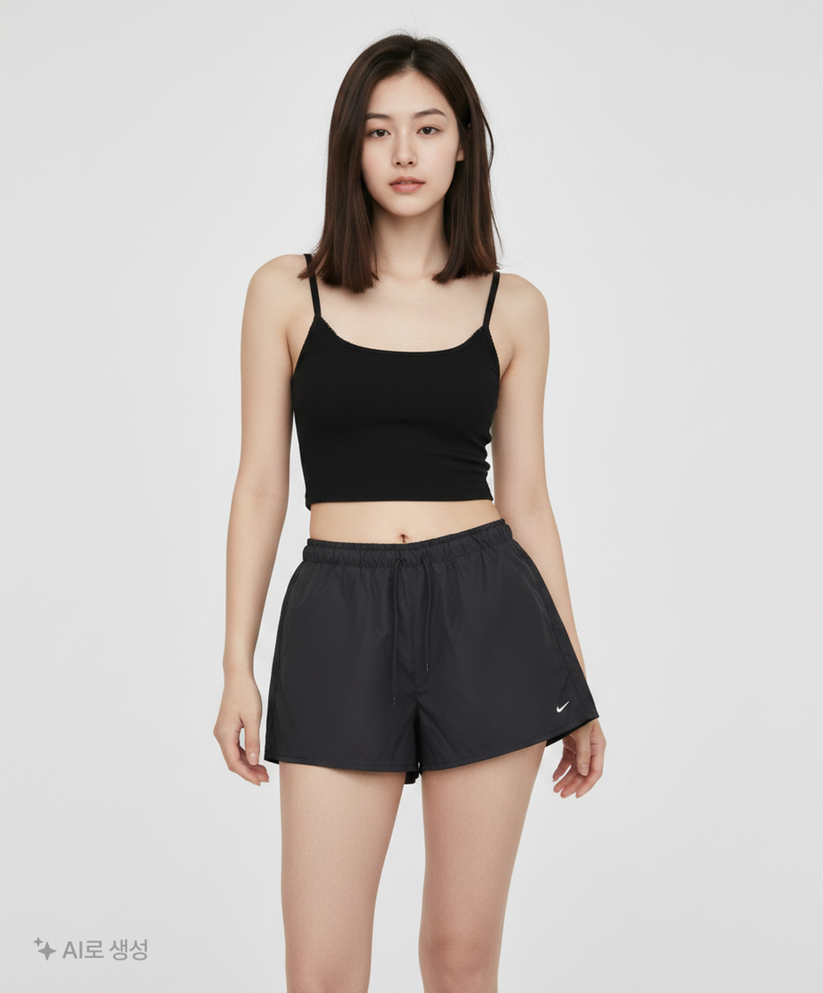 나이키(NIKE) 스포츠웨어 루즈 미드라이즈 쇼츠 W - 블랙:화이트 / IM8190-010 85