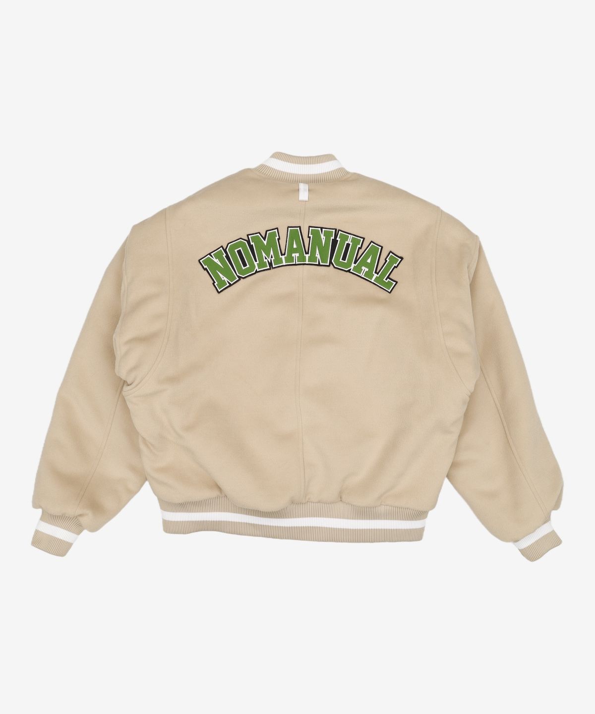 노매뉴얼(NOMANUAL) TAYLOR VARSITY JACKET - BEIGE 95