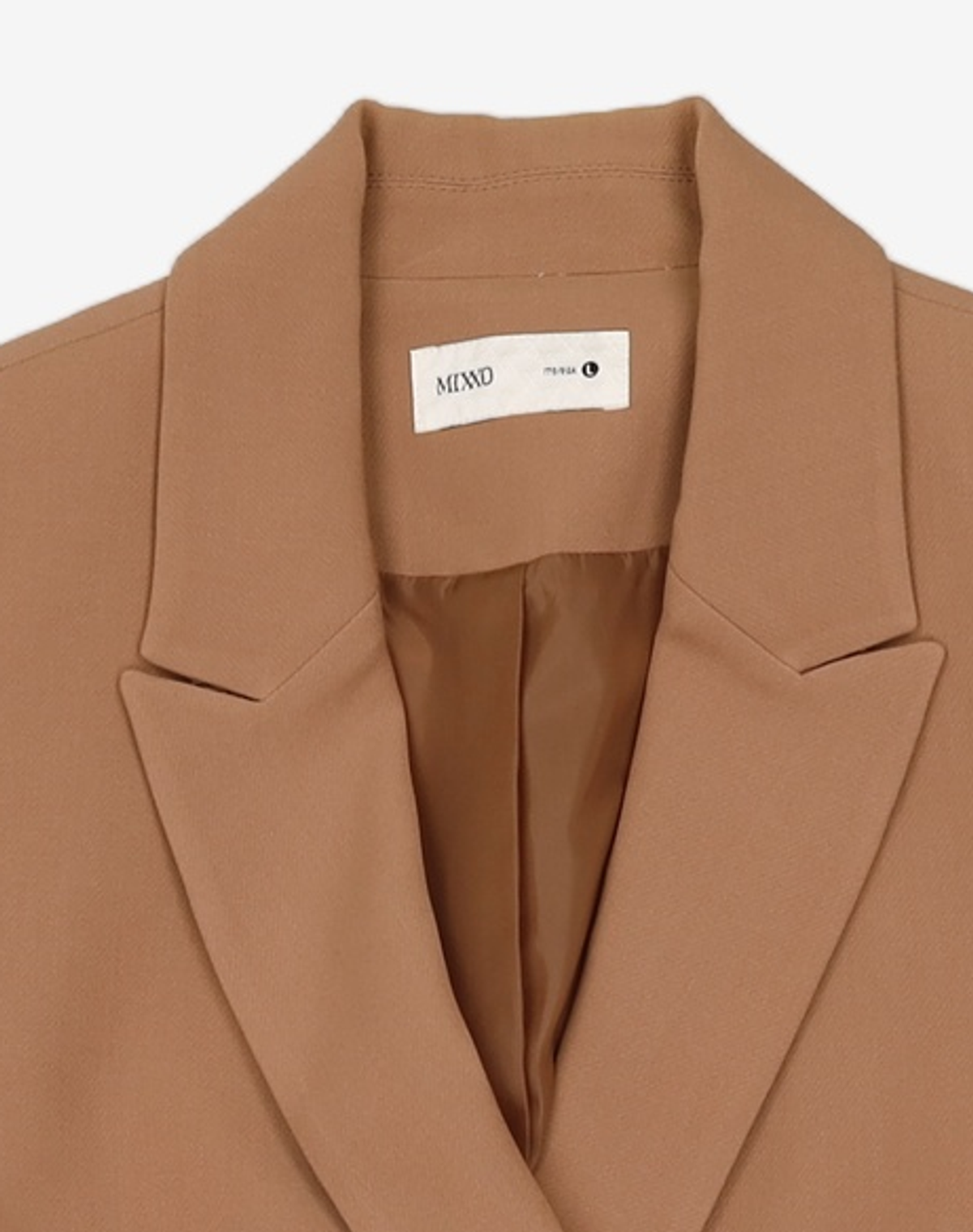미쏘(MIXXO) 솔리드 미디 더블 자켓 MIWJK9T2PG L