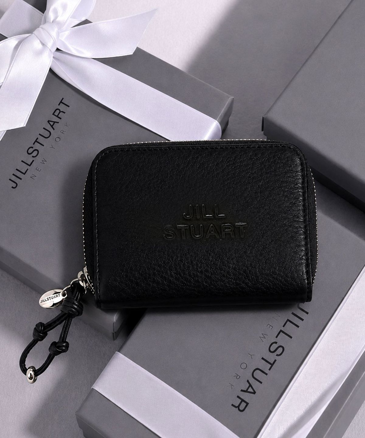 질스튜어트액세서리(JILLSTUART ACC) [PAPER] 뉴페이퍼 소가죽 지퍼 동전 카드지갑 3color
