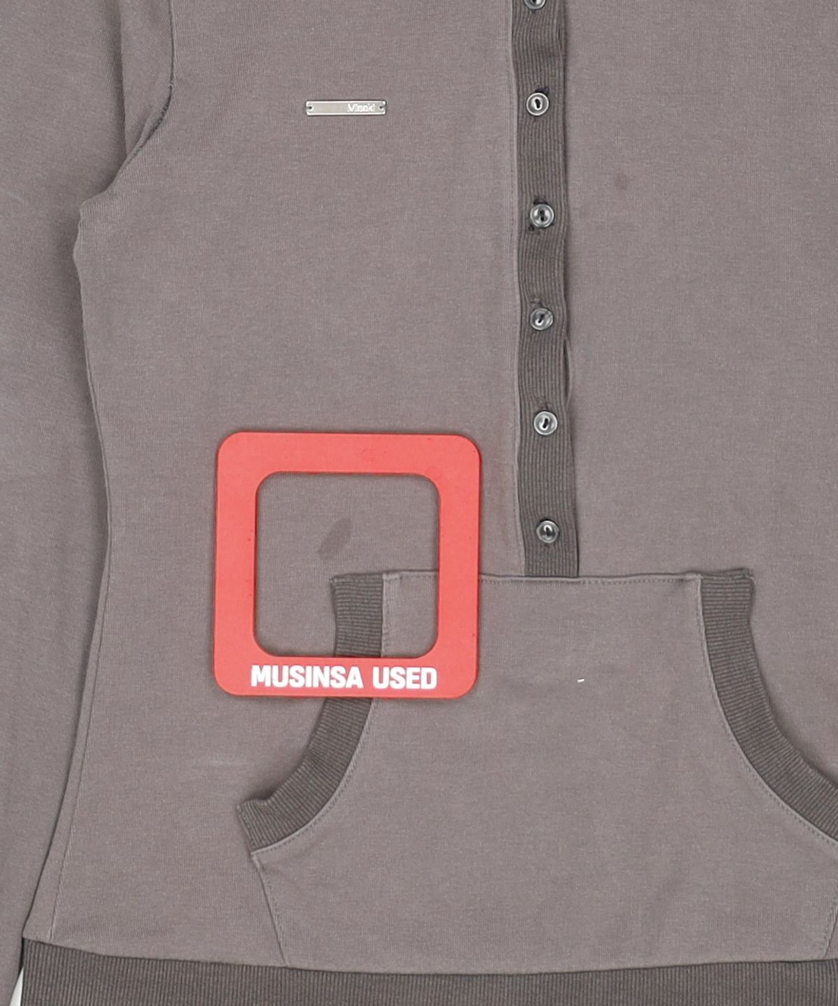 미세키서울(MISEKI SEOUL) Fitted hoodie long sleeves CHARCOAL S