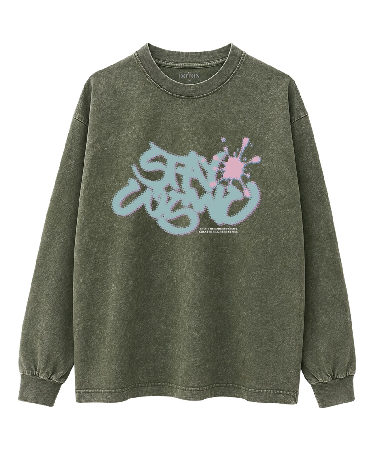 도톤(DOTON) BRIGHTER STARS ACID LONG SLEEVE  (Grey)