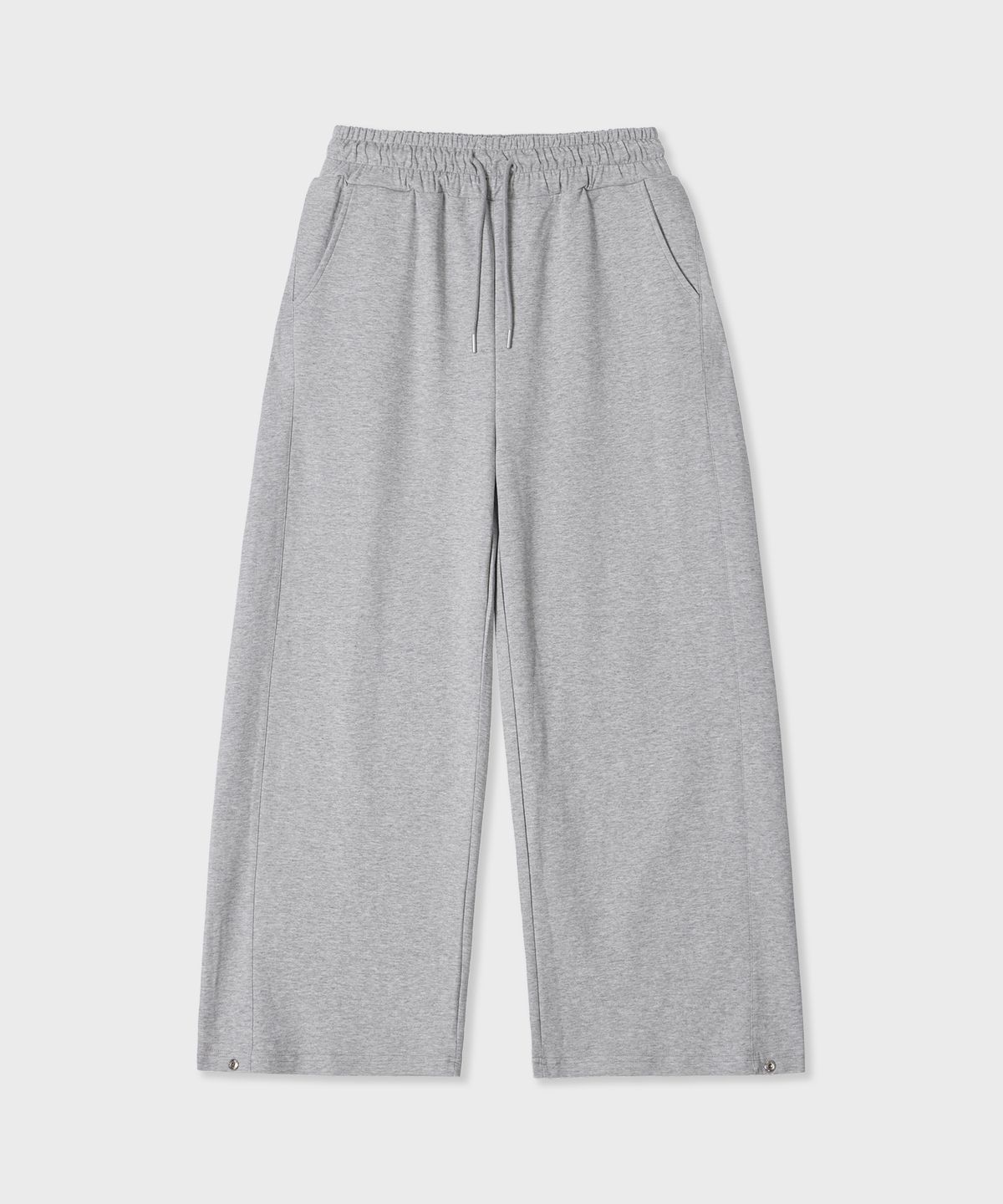 굿라이프웍스(GLW) [unisex] 와이드 스냅 절개 스웻 팬츠 그레이