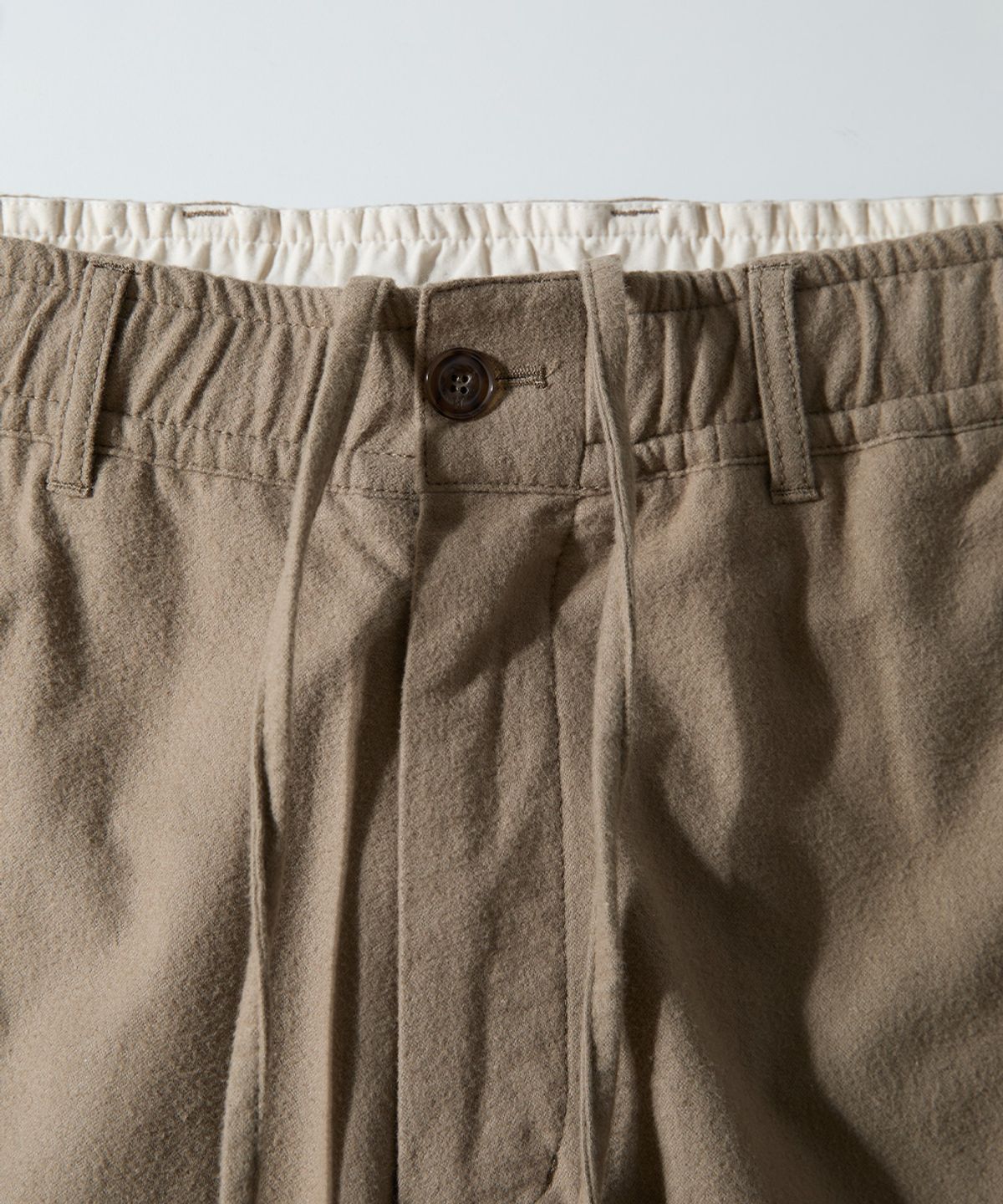 홀리선(HORLISUN) Cove Brushed Loose Pants Beige