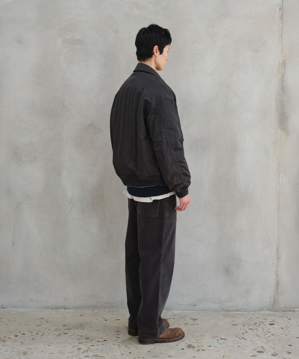 홀리선(HORLISUN) Cove Corduroy Loose Pants Charcoal