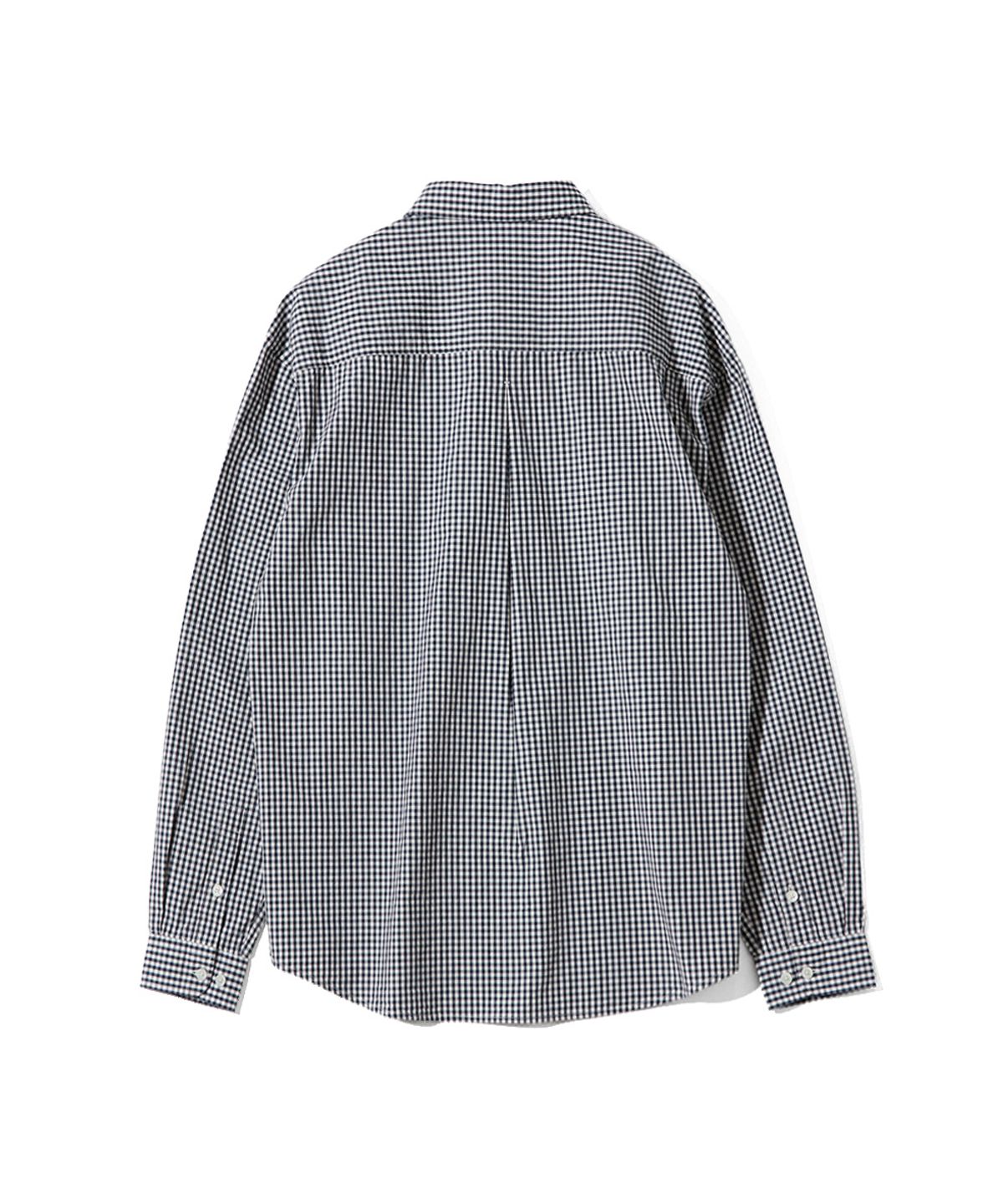 홀리선(HORLISUN) Jane Typewriter Gingham Check Shirt Navy