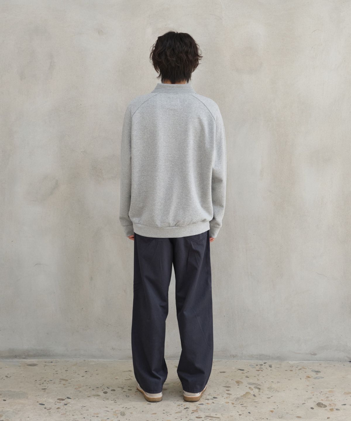 홀리선(HORLISUN) Sugarpine Raglan Collar Sweatshirt Melange Gray