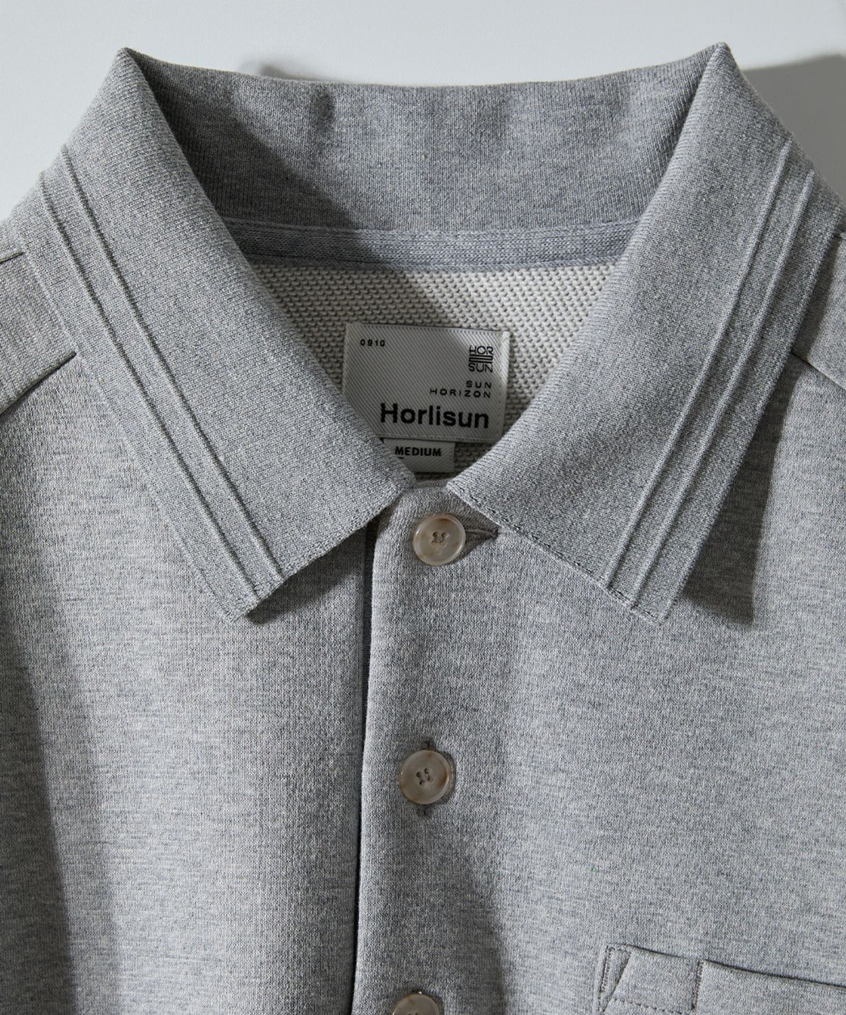 홀리선(HORLISUN) Sugarpine Raglan Collar Sweatshirt Melange Gray