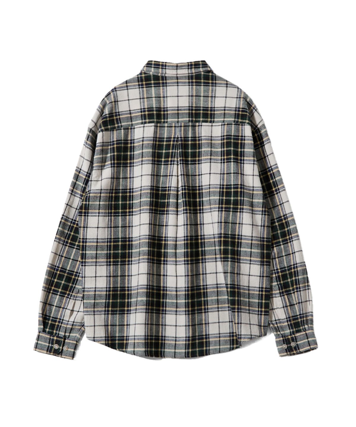 홀리선(HORLISUN) Madison Twill Check Shirt Ecru